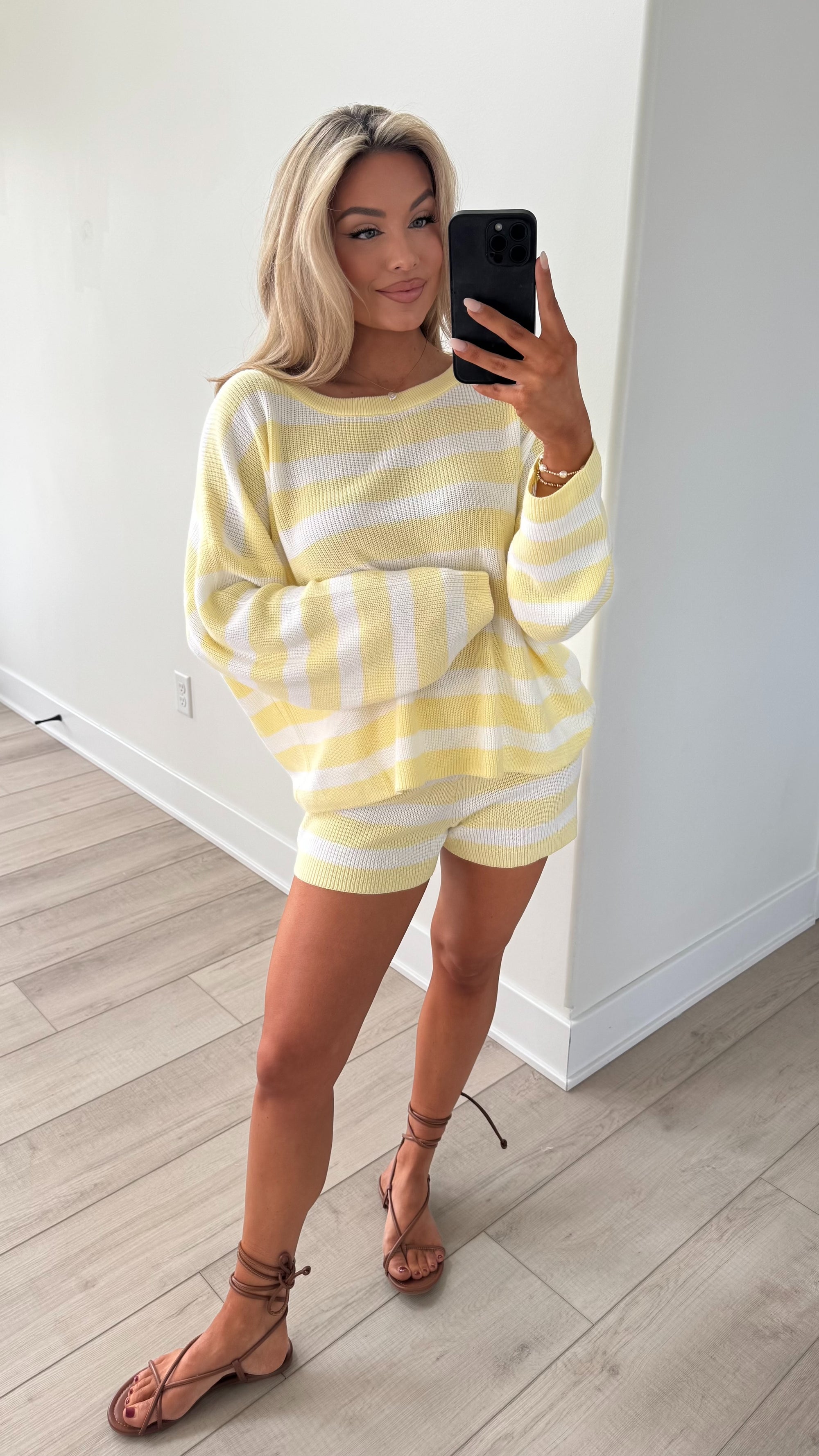 LEMON DROP STRIPE SWEATER