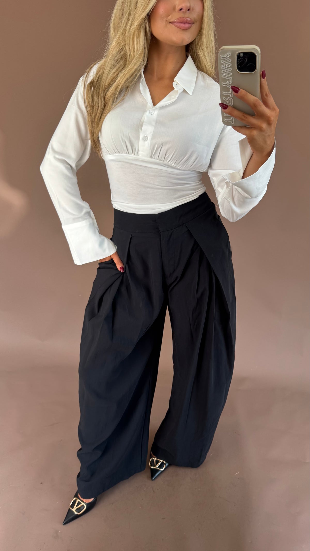 BARREL TROUSER PANT BLACK