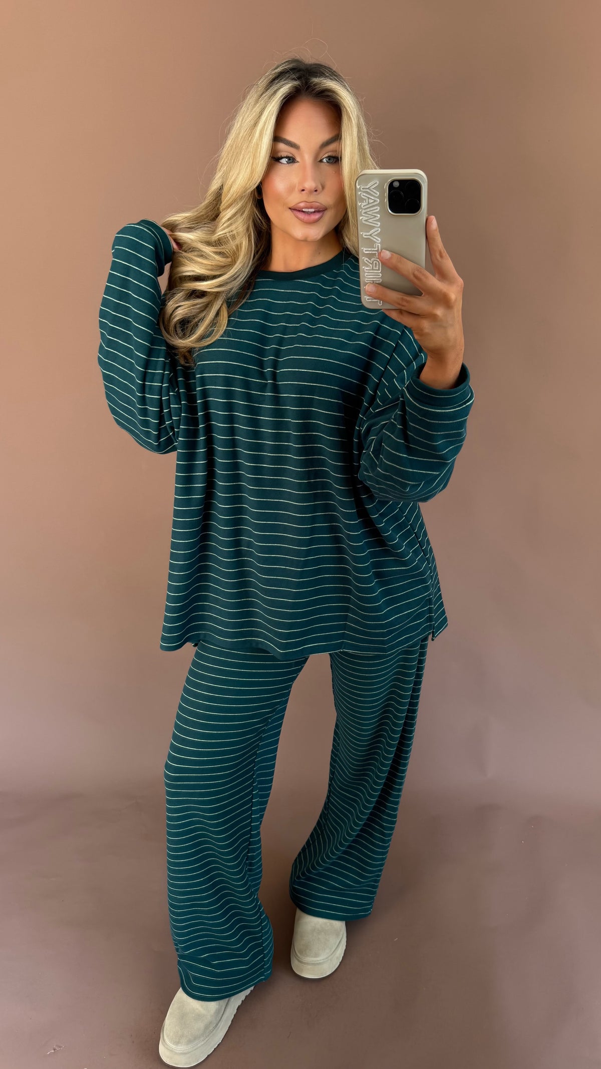 CABIN FEVER FLEECE LOUNGE PANT HUNTER GREEN