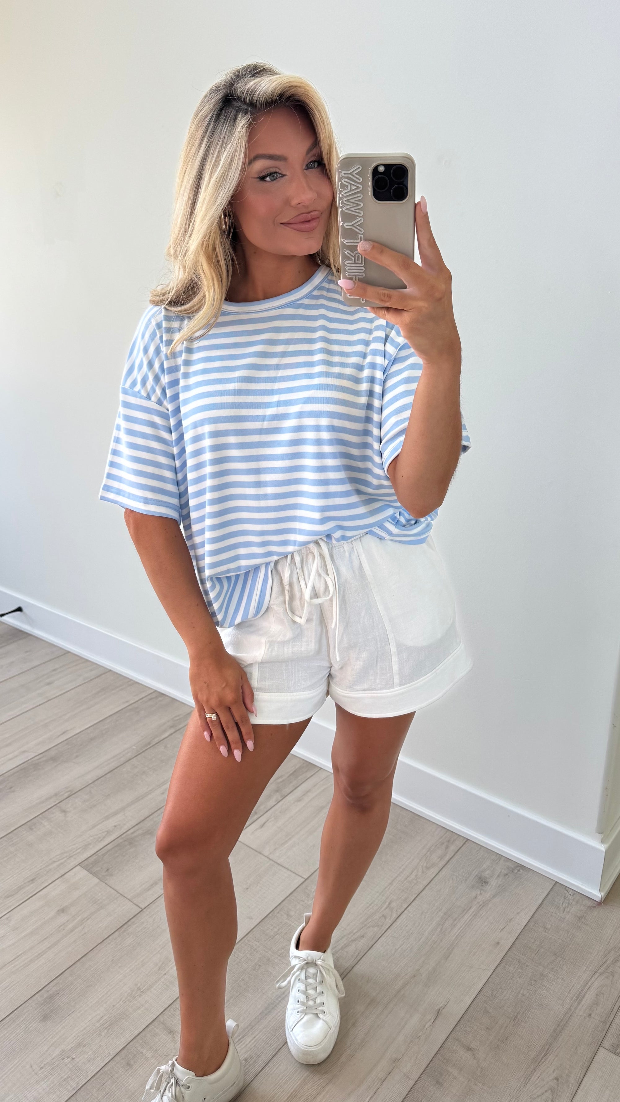 BLUEWATER STRIPED OVERSIZED TEE