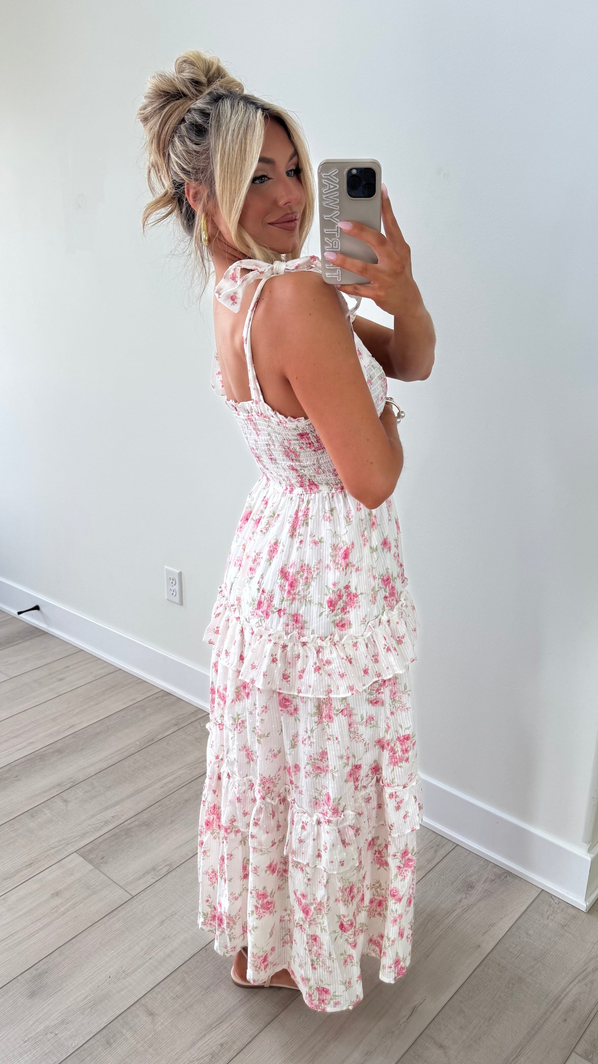 ROSIE FLORAL MAXI DRESS PINK