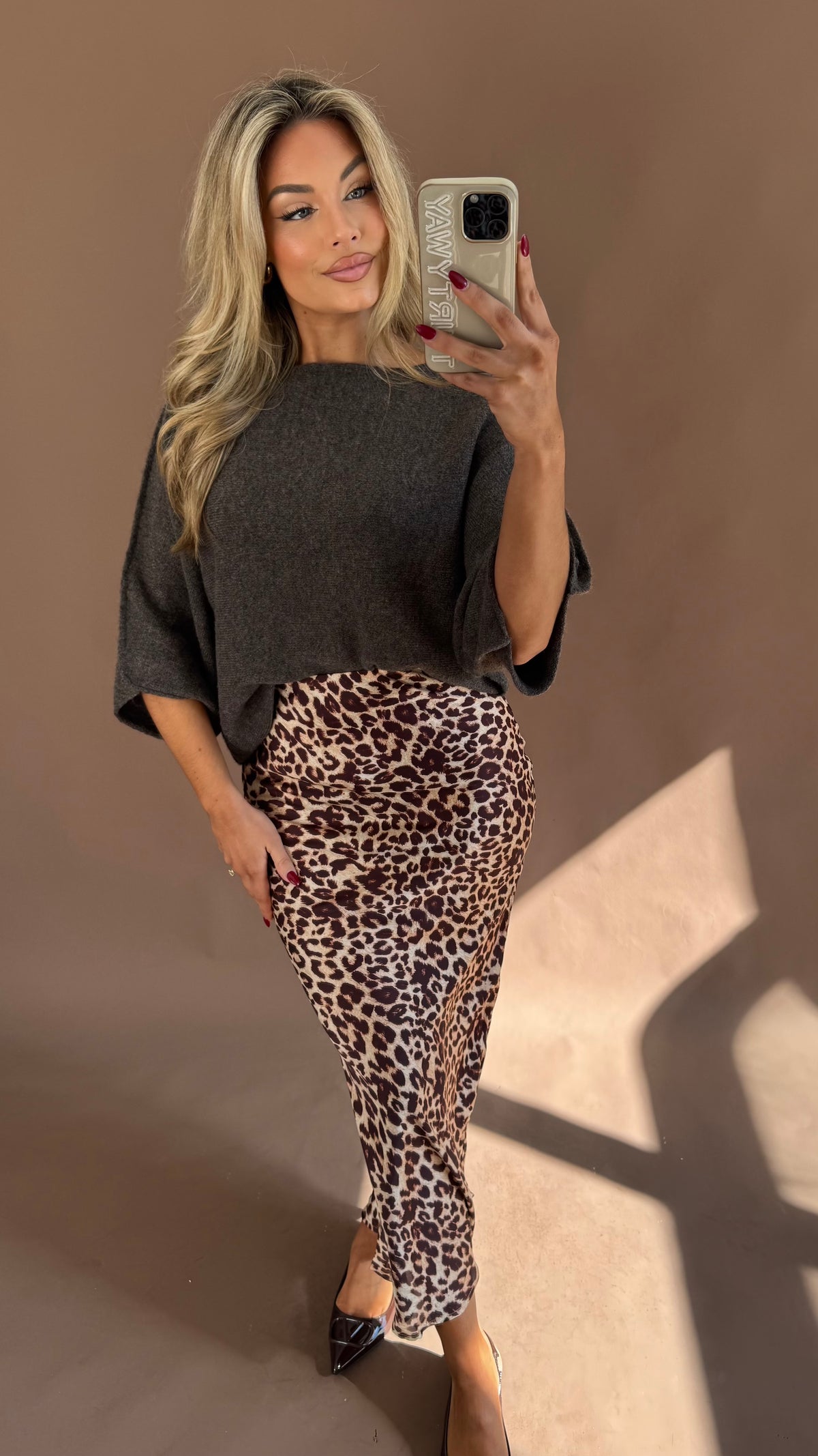 BROWN BUTTER SOFT BOAT NECK SWEATER