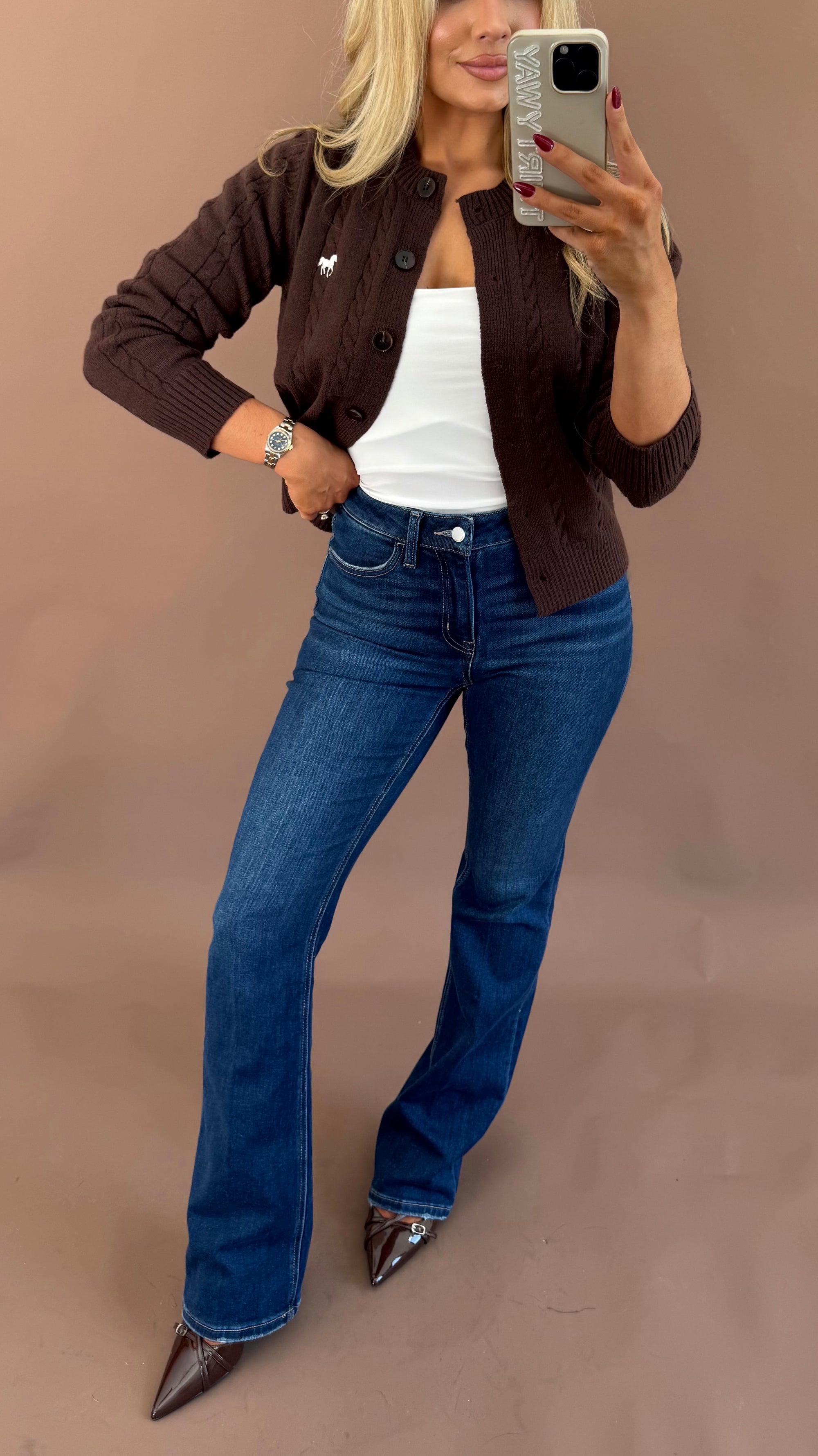 HIGH RISE BOOTCUT DENIM JEANS