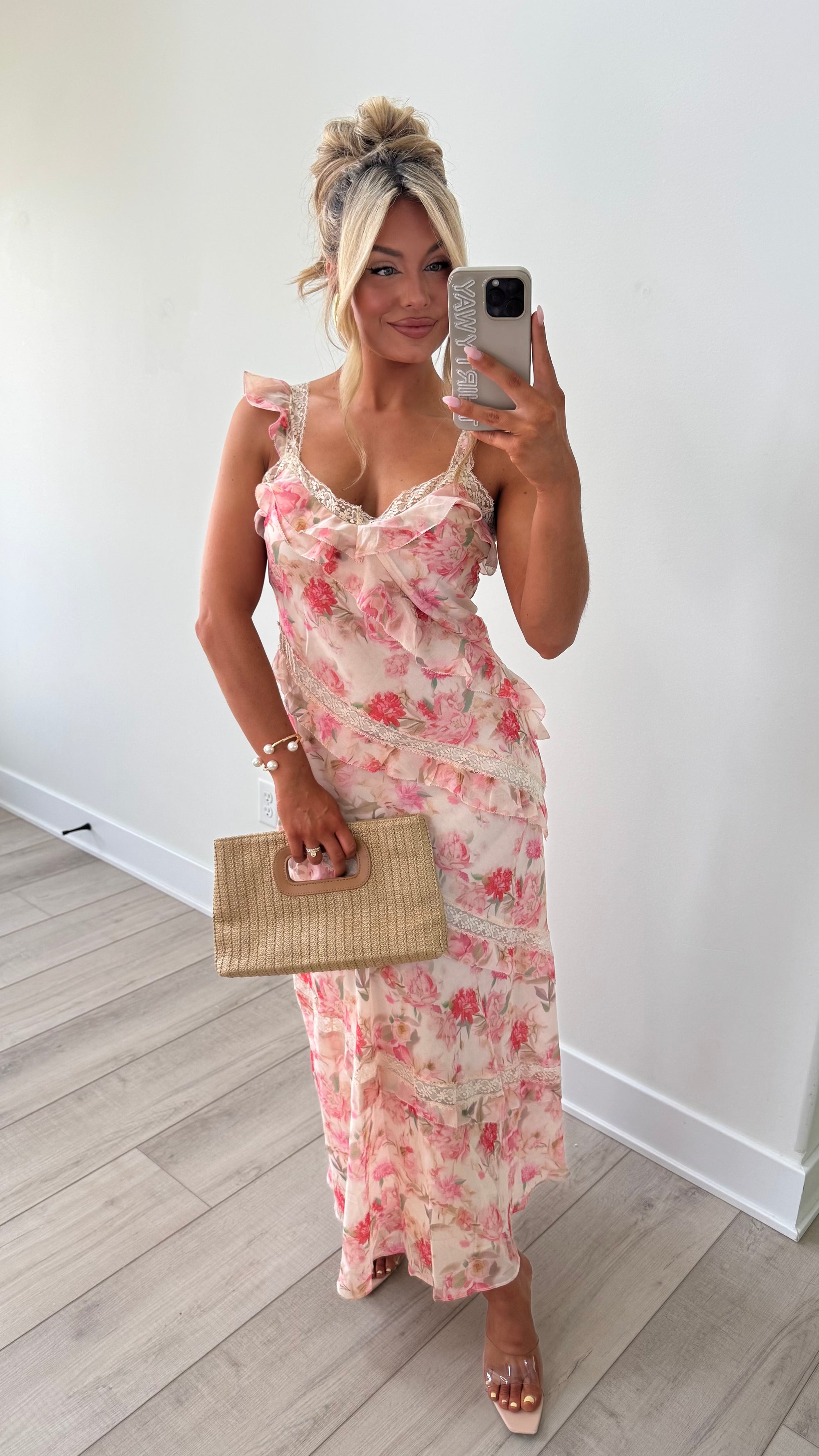 AMELIE FLORAL LACE MAXI DRESS