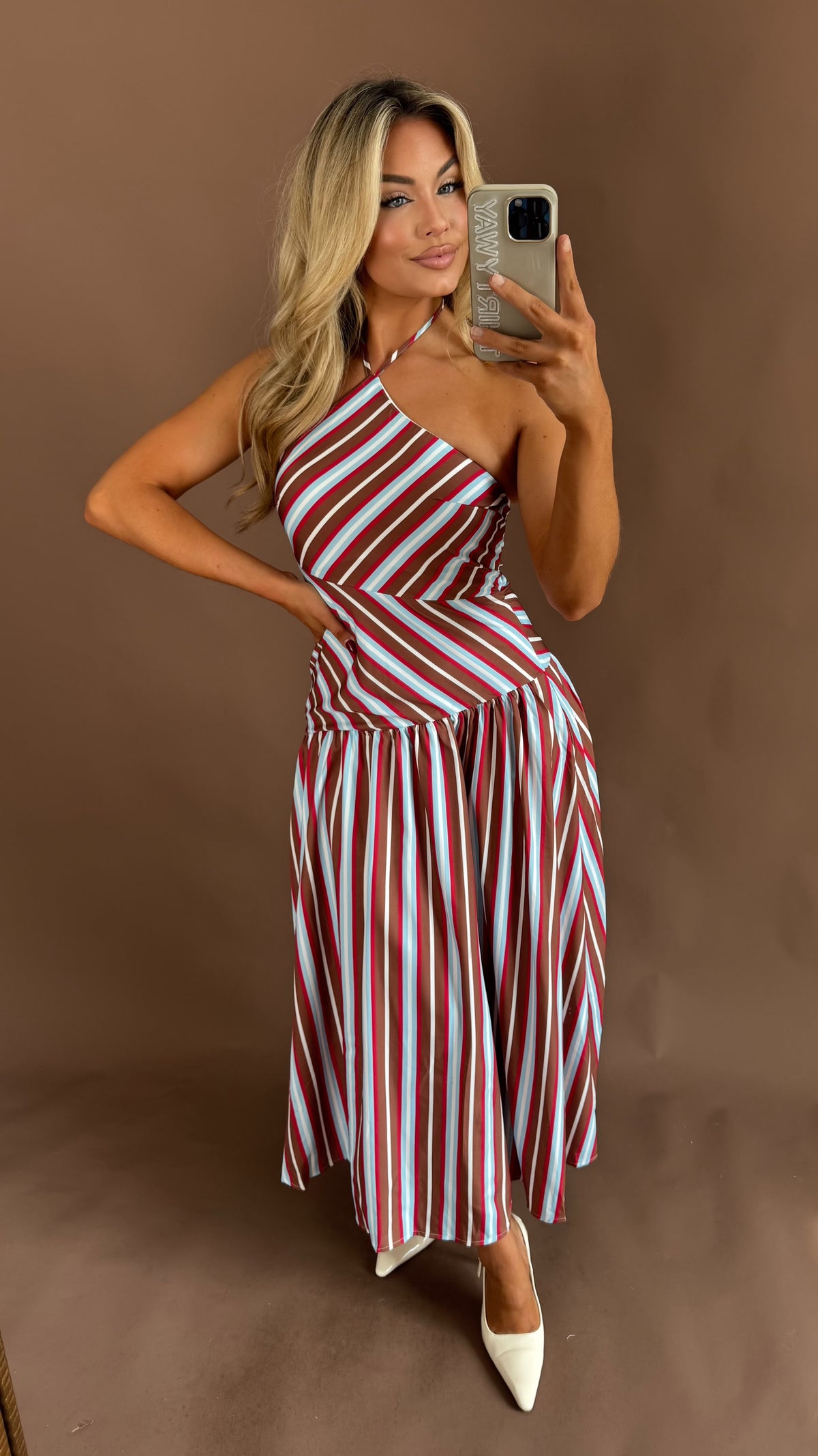 APPLE CIDER STRIPED MAXI DRESS