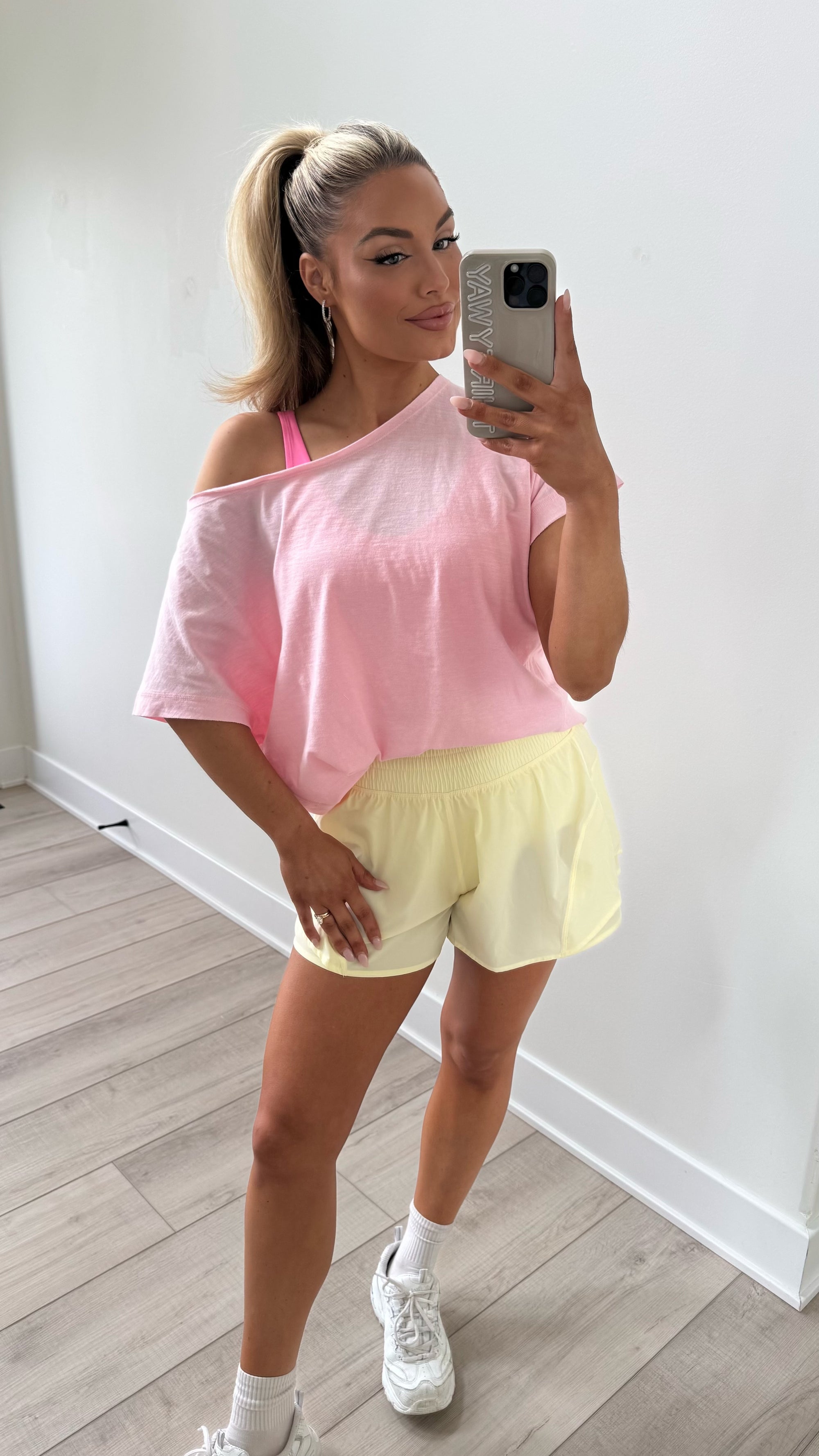 SUNDAY EASE OVERSIZED TEE PINK