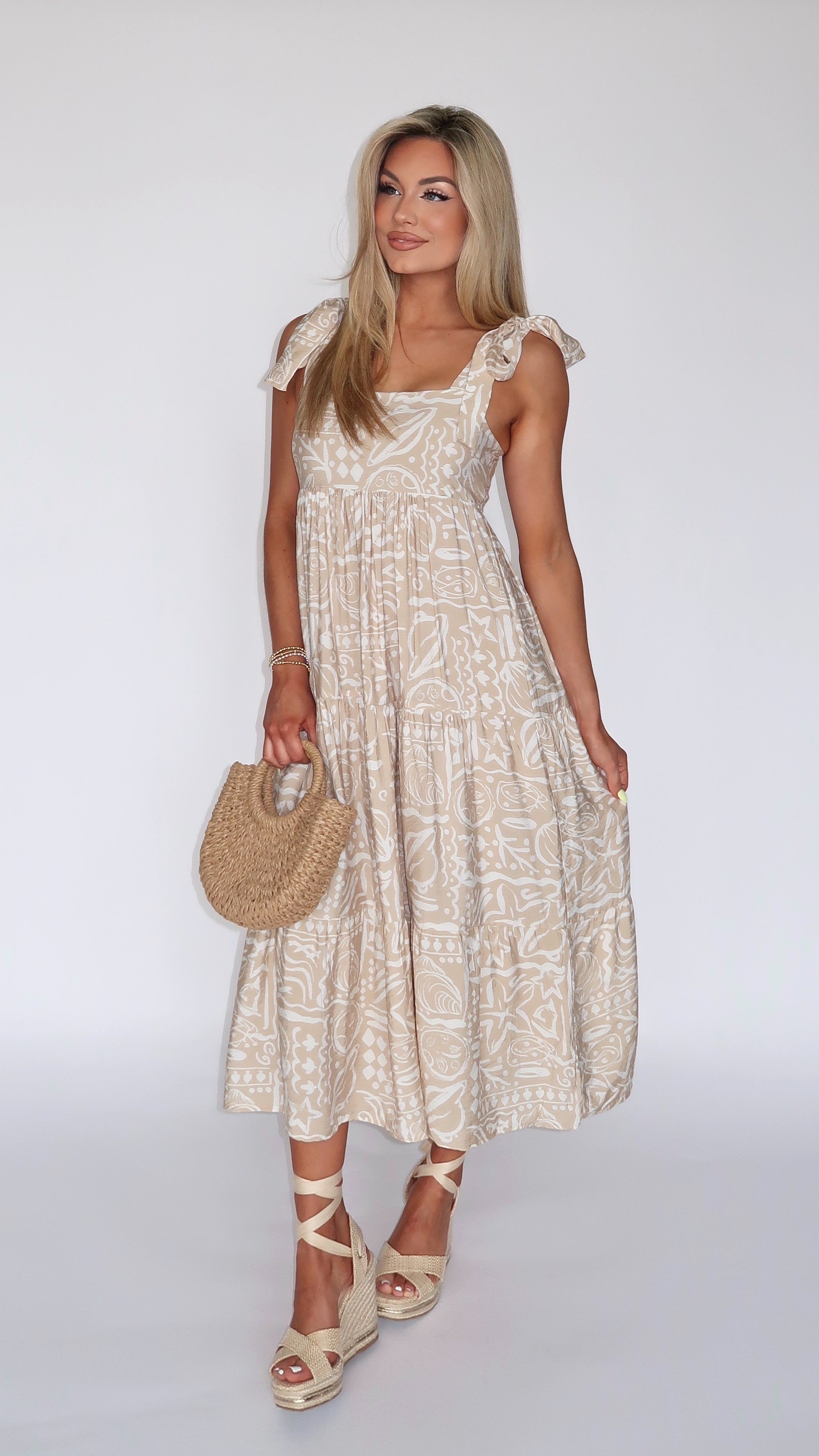 INLET SHELL PRINTED MAXI DRESS