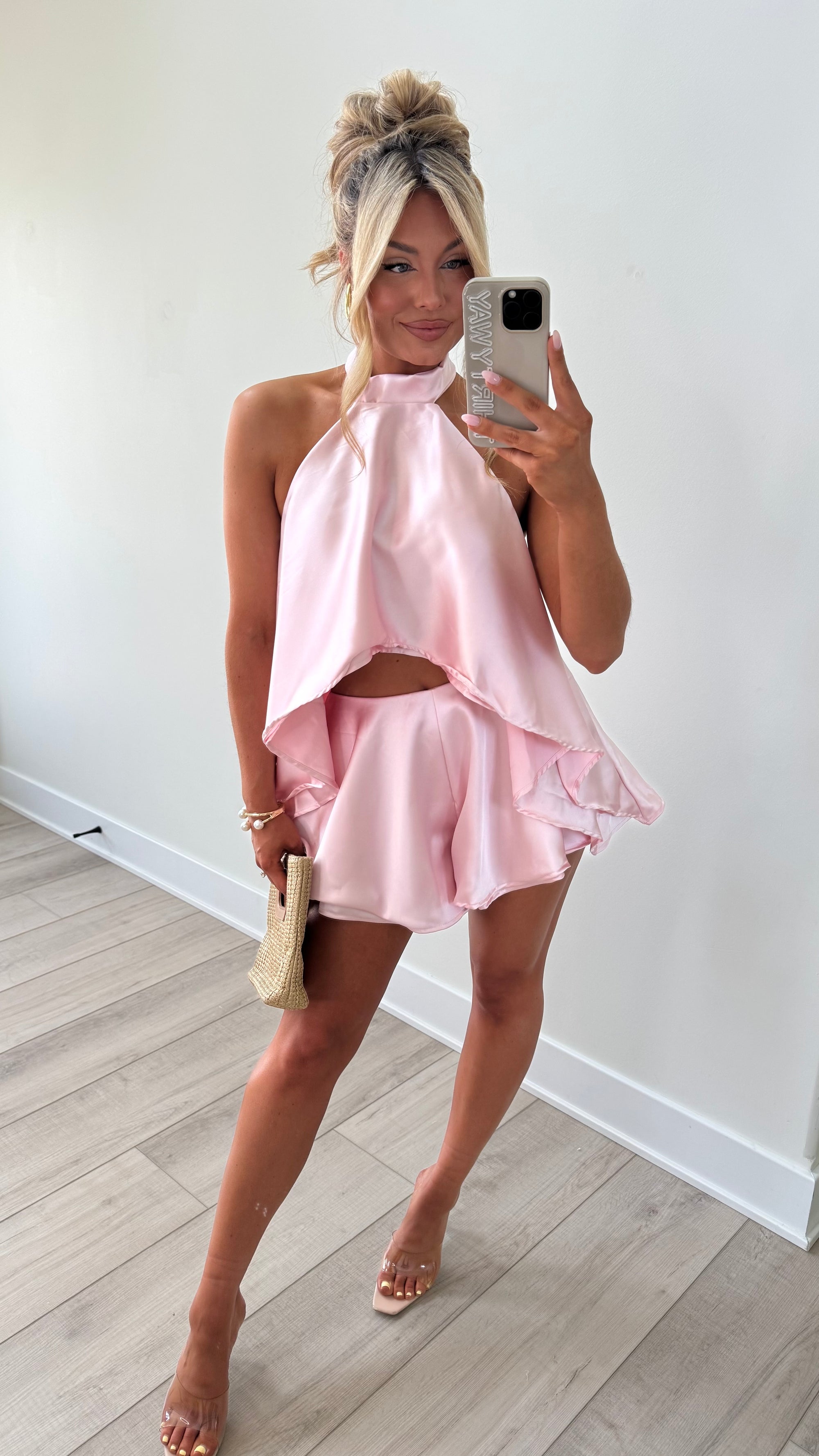 MIKA SATIN SILK SET PINK