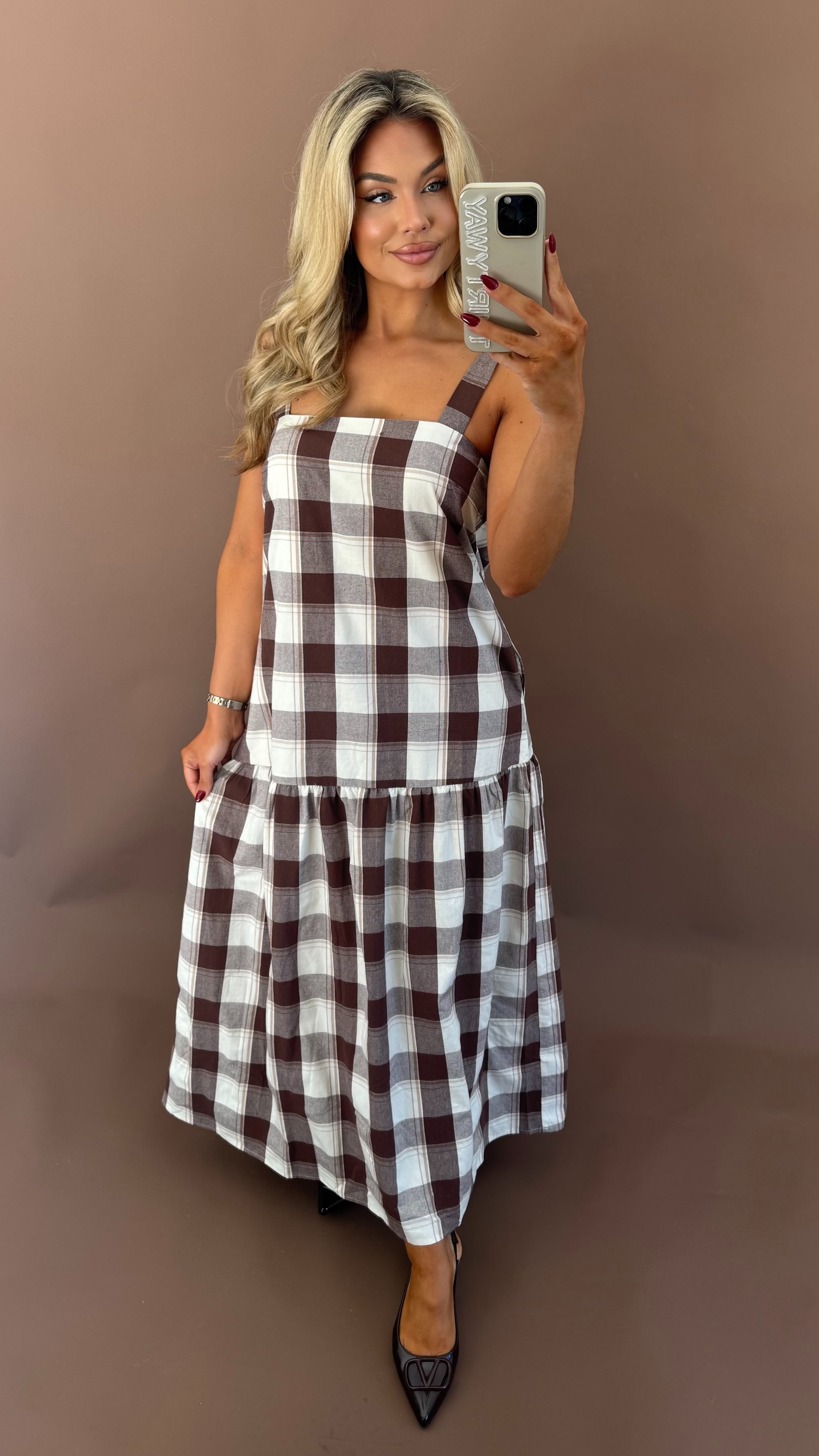 OAKLY GINGHAM MAXI DRESS