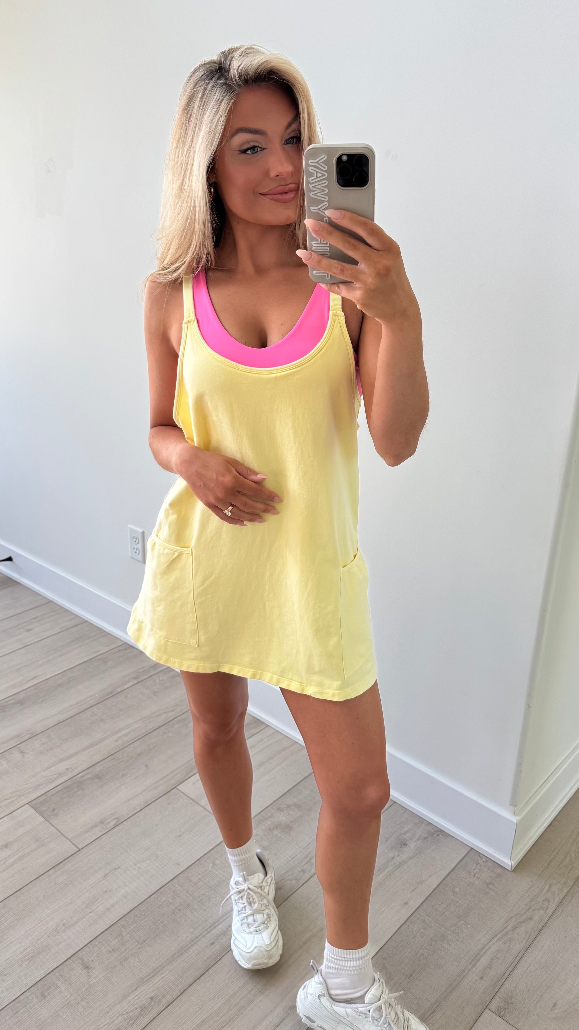SIDELINE LEMON ROMPER DRESS