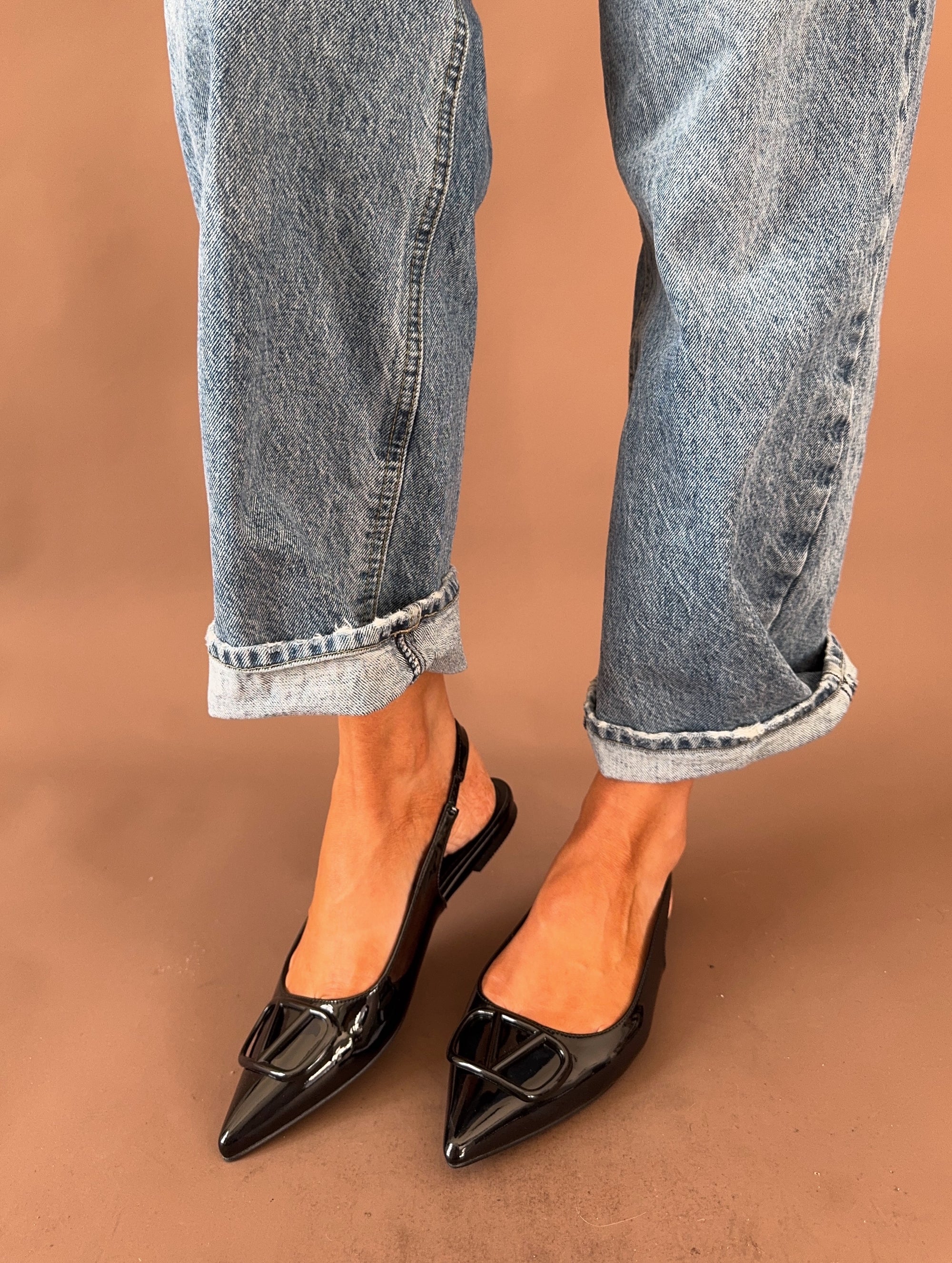 VAL SLING BACK BALLET FLAT BLACK
