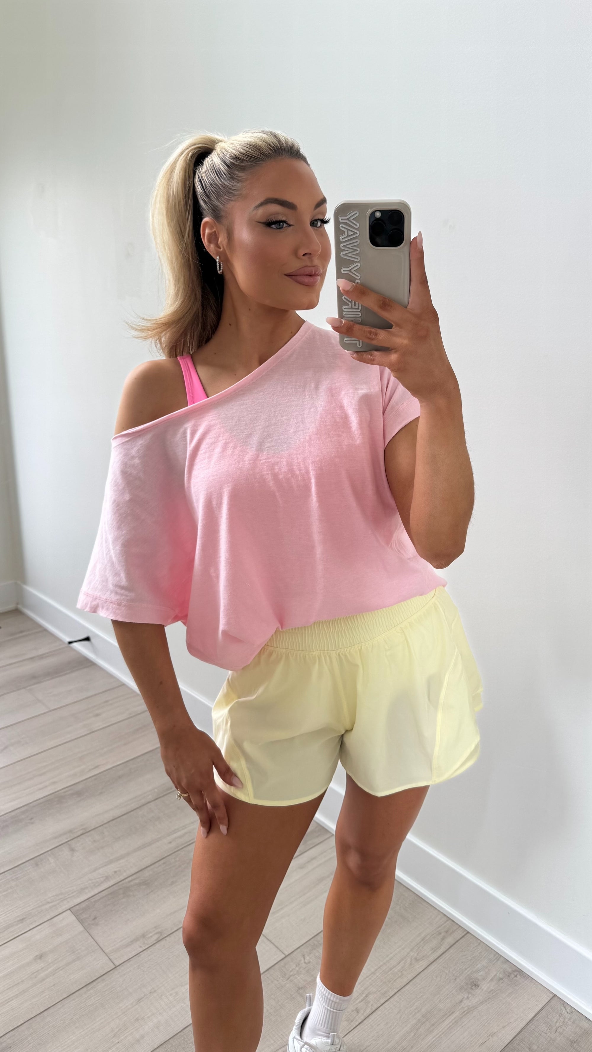 SUNDAY EASE OVERSIZED TEE PINK