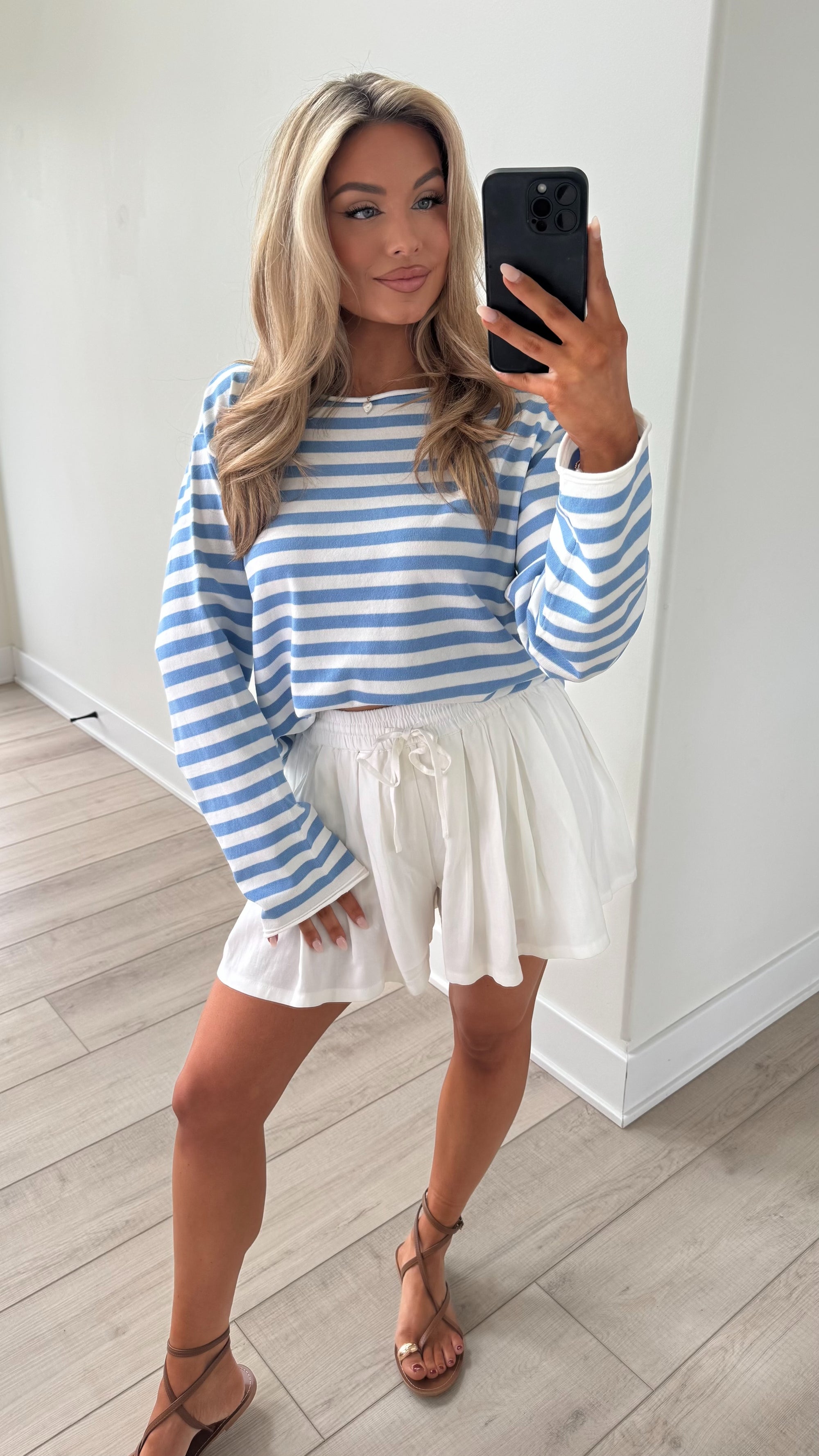 BLUEGRASS STRIPE SWEATER BLUE