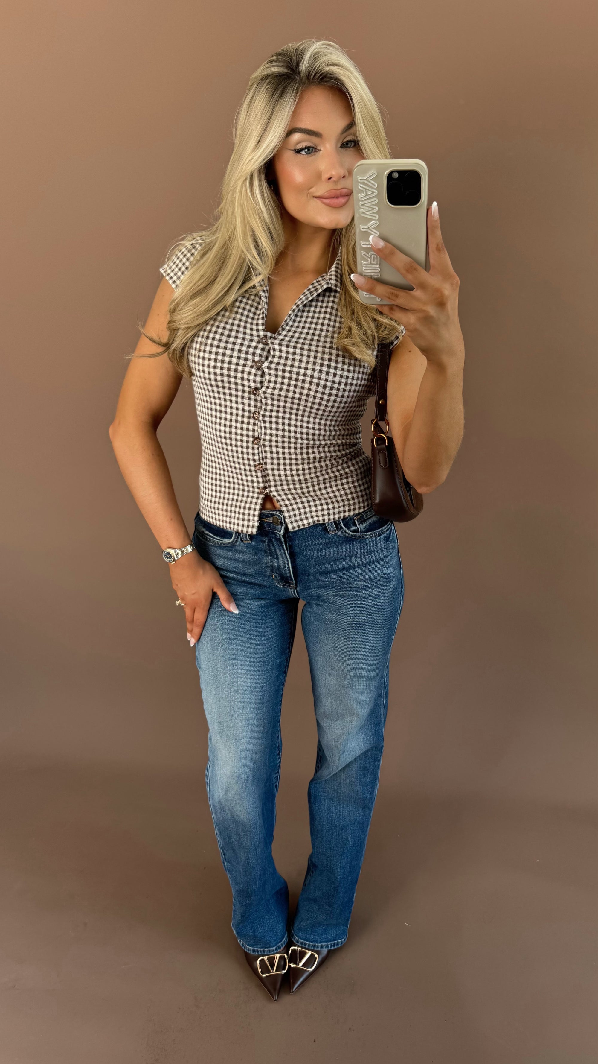 PARK AVENUE GINGHAM TOP