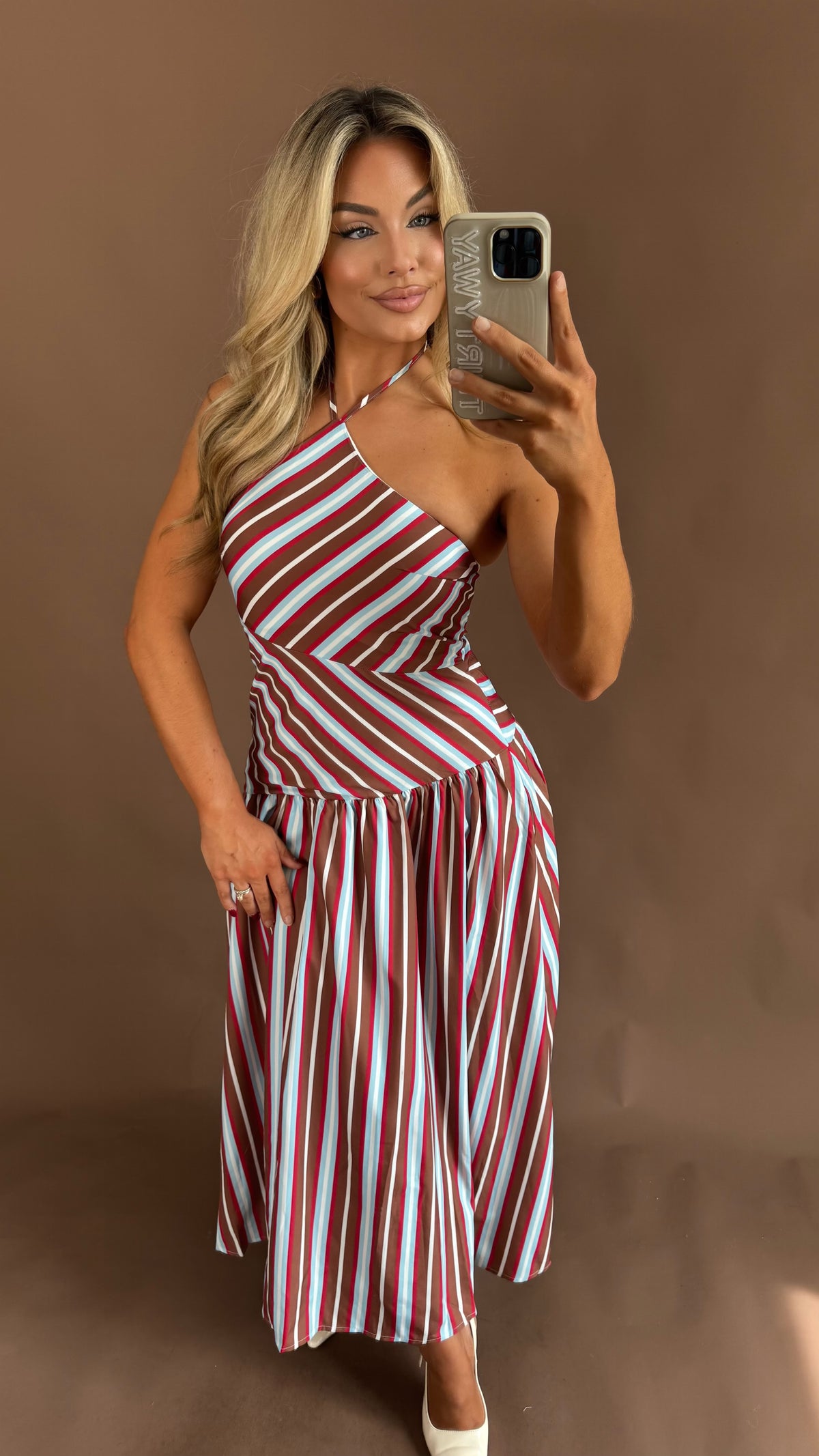 APPLE CIDER STRIPED MAXI DRESS