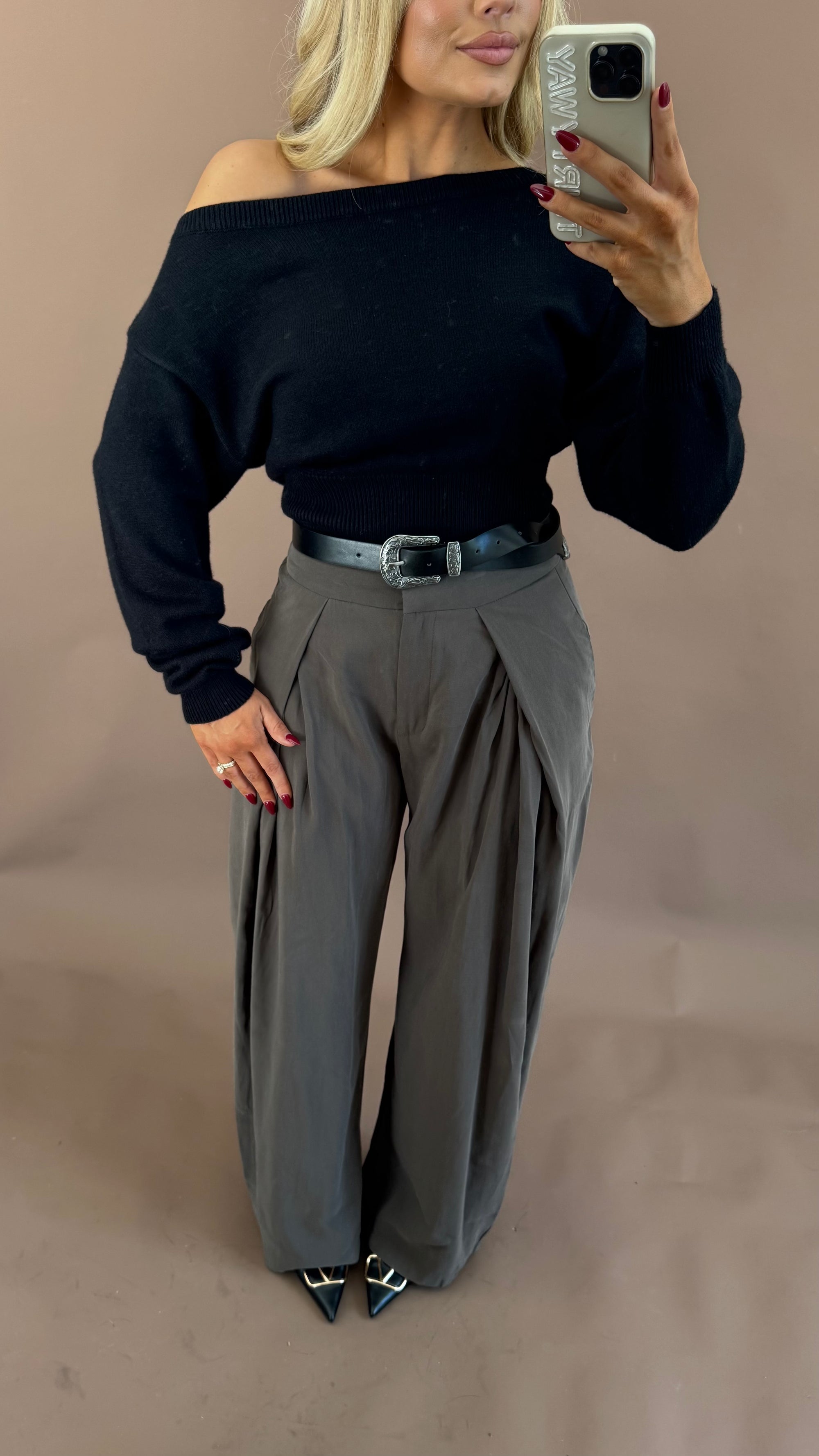 BARREL TROUSER PANT BROWN