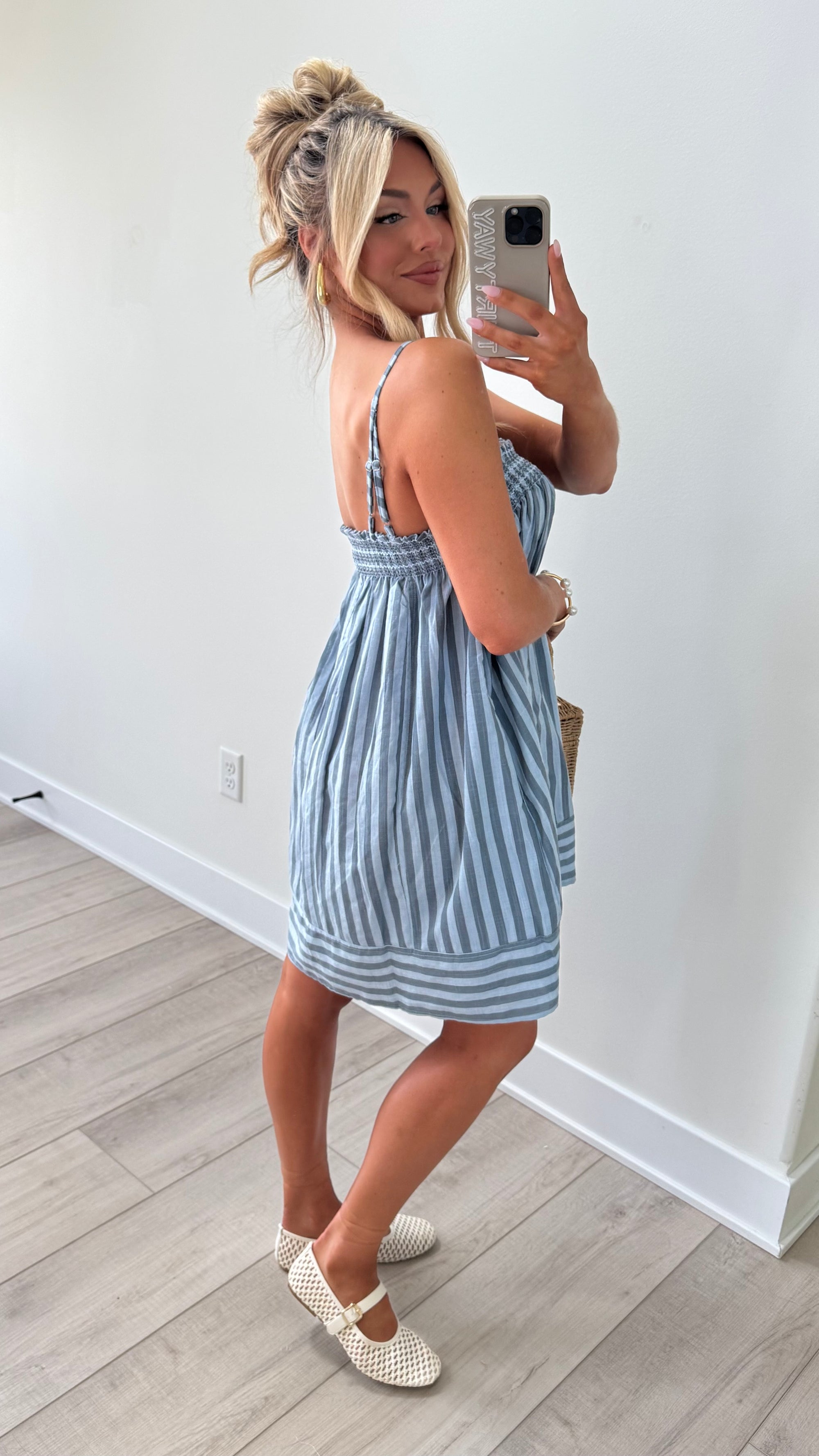 HAMPTONS STRIPED SHIFT DRESS