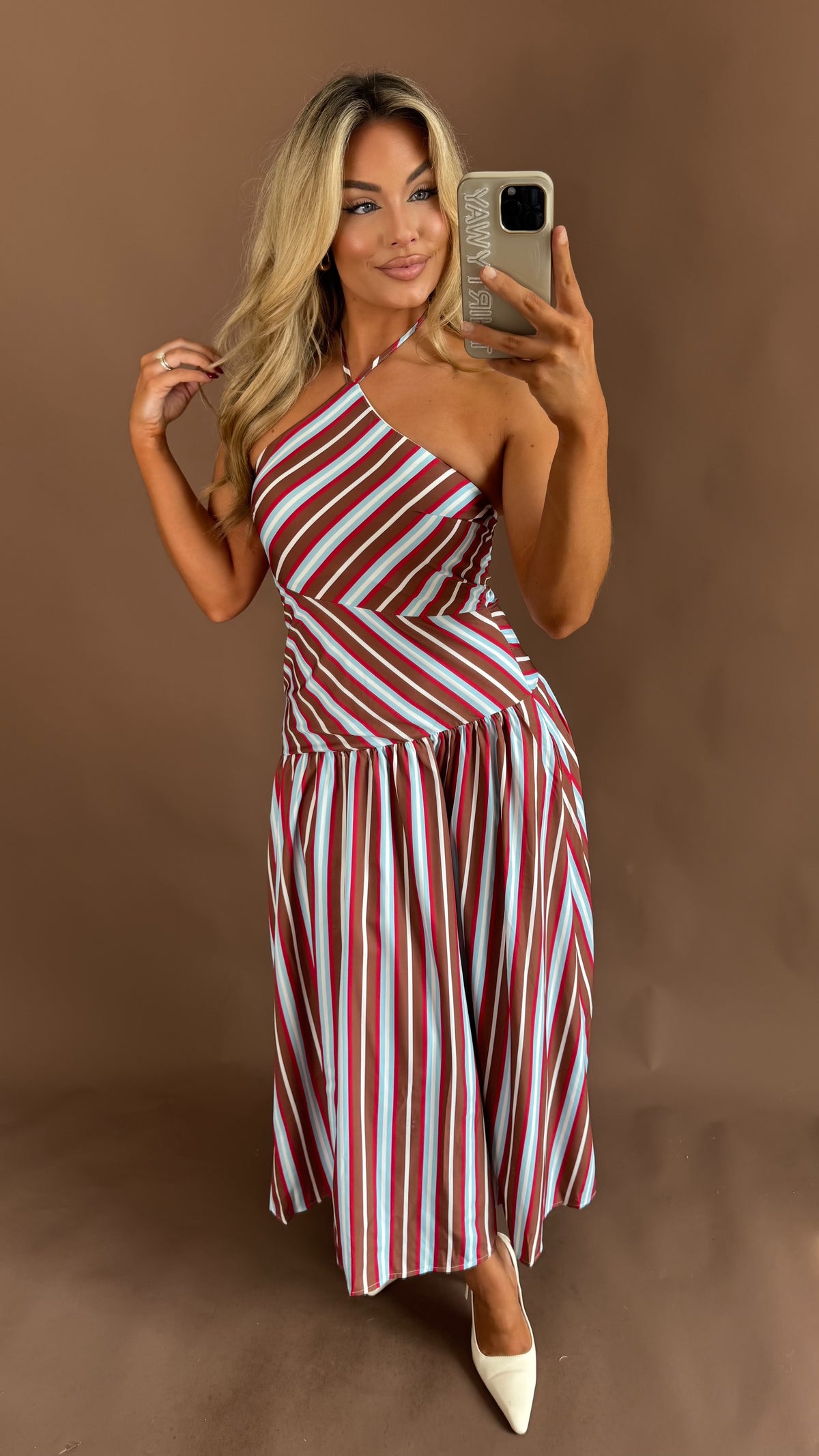 APPLE CIDER STRIPED MAXI DRESS