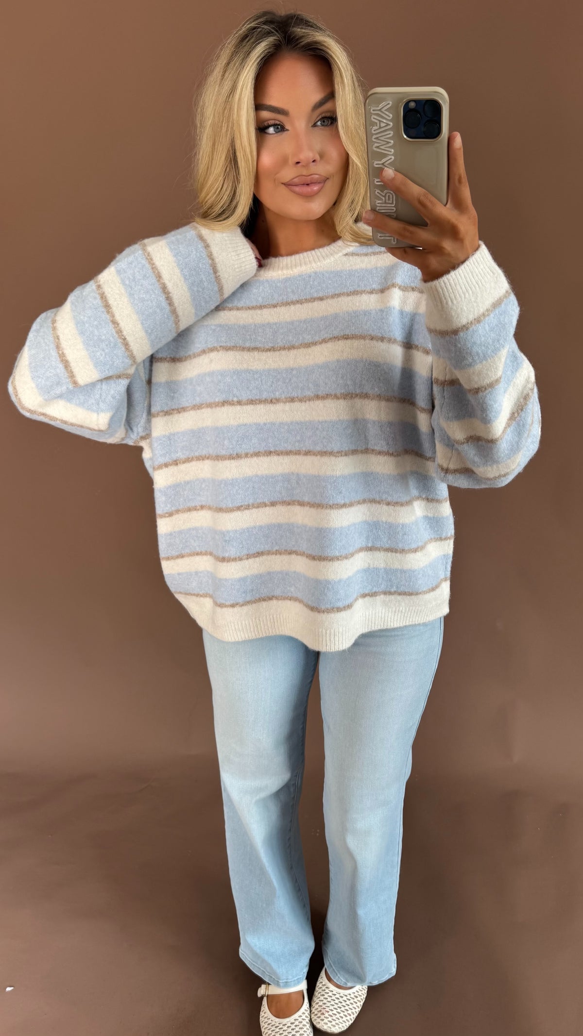 DAYDREAM SWEATER BLUE/TAUPE