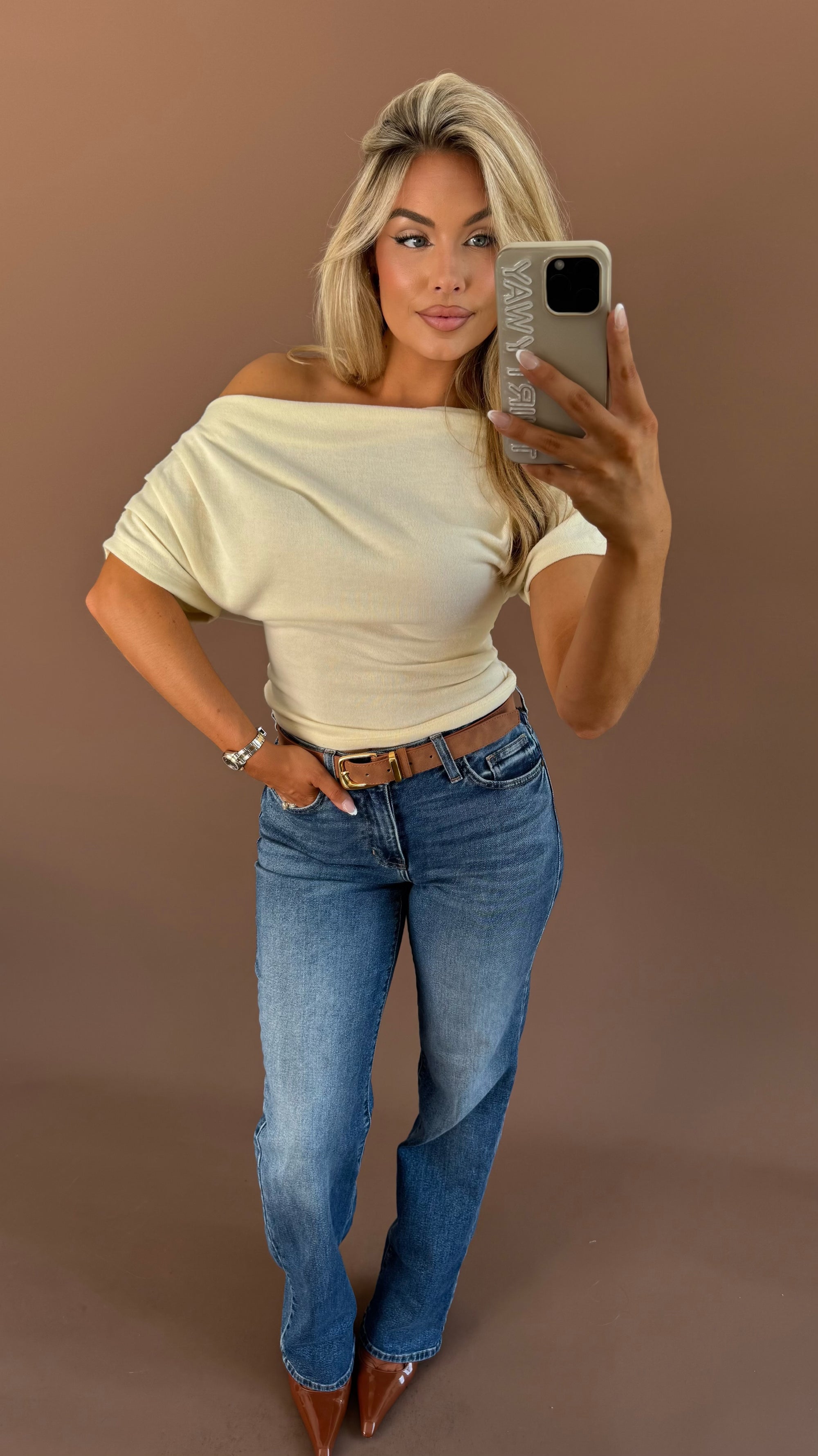 UPTOWN OFF THE SHOULDER SWEATER