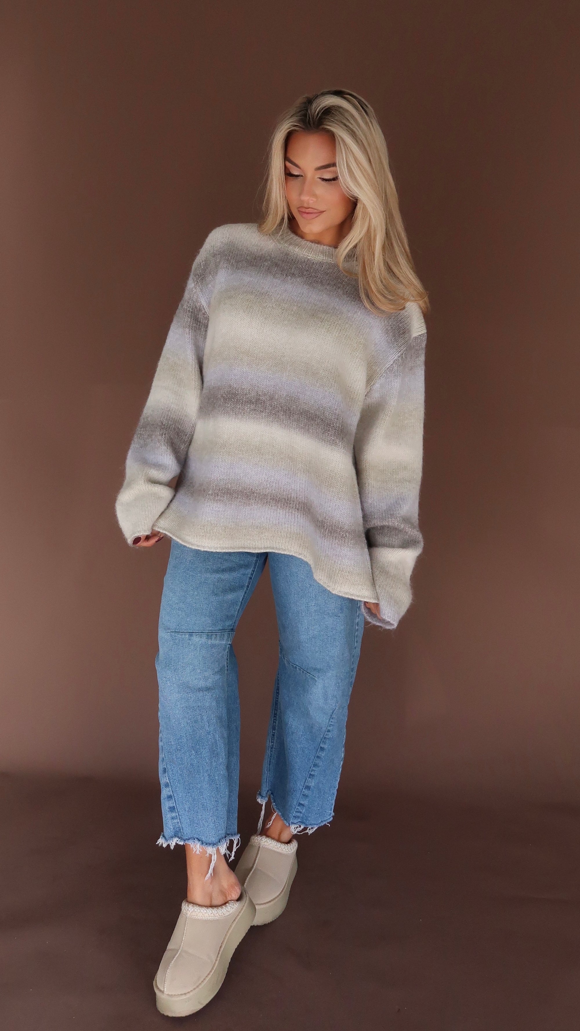 ORABELLA OMBRÉ OVERSIZED SWEATER