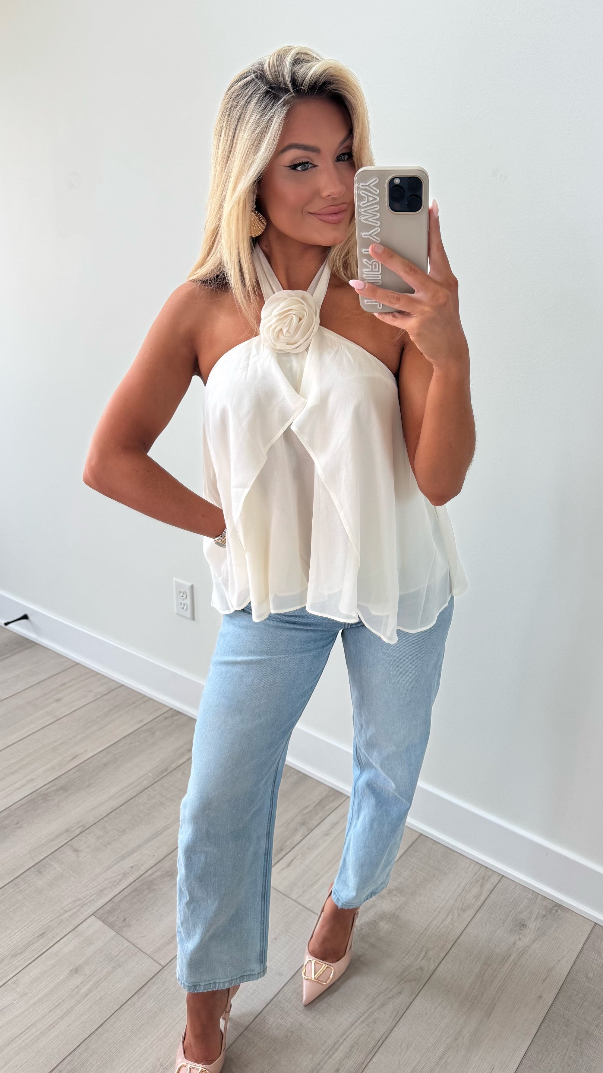 LILY HALTER TOP CREAM