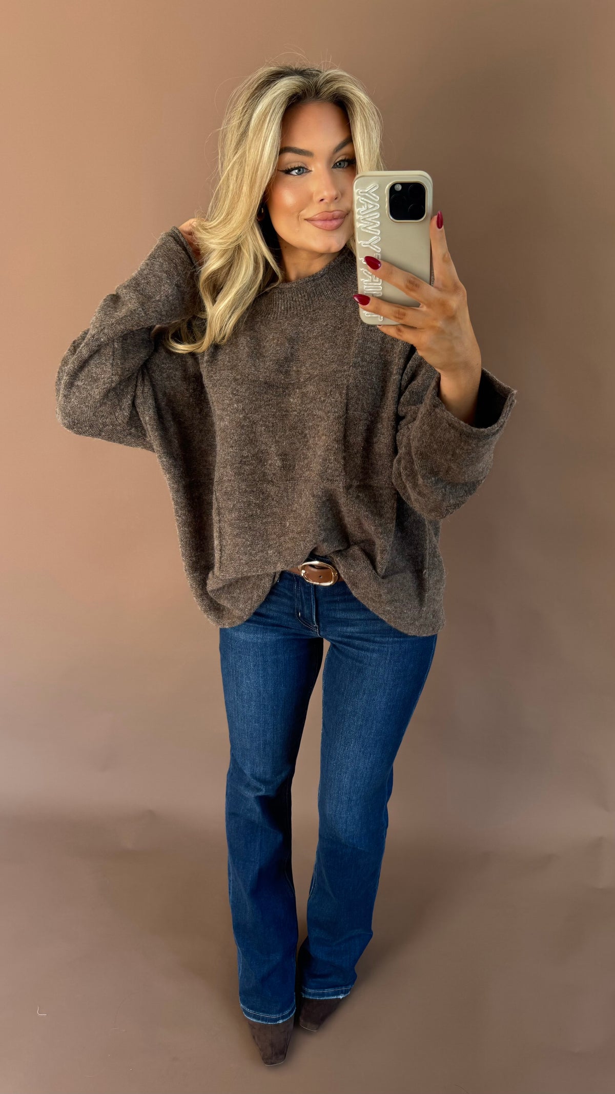 HARVEST OVERSIZED SWEATER BROWN
