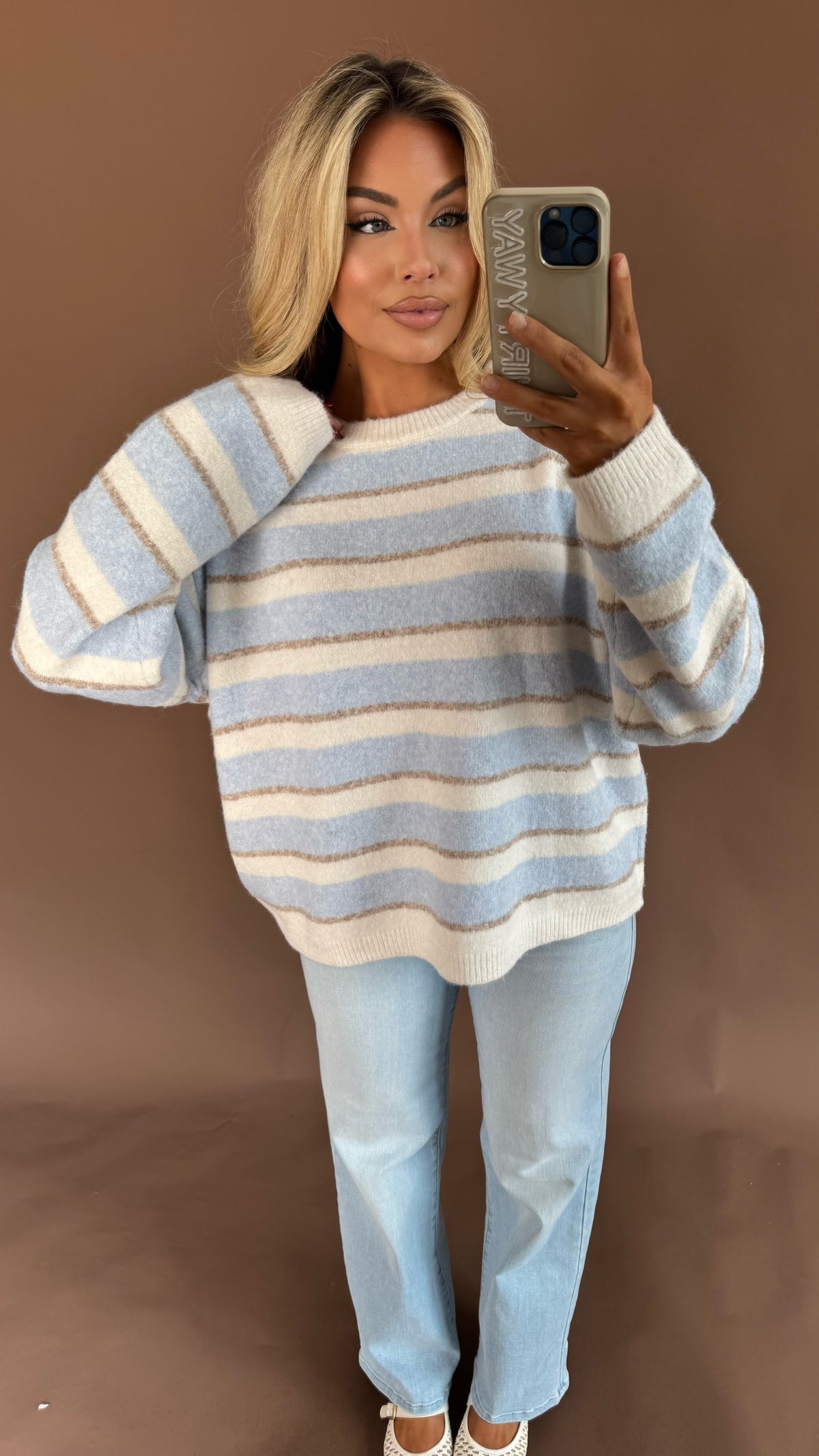 DAYDREAM SWEATER BLUE/TAUPE