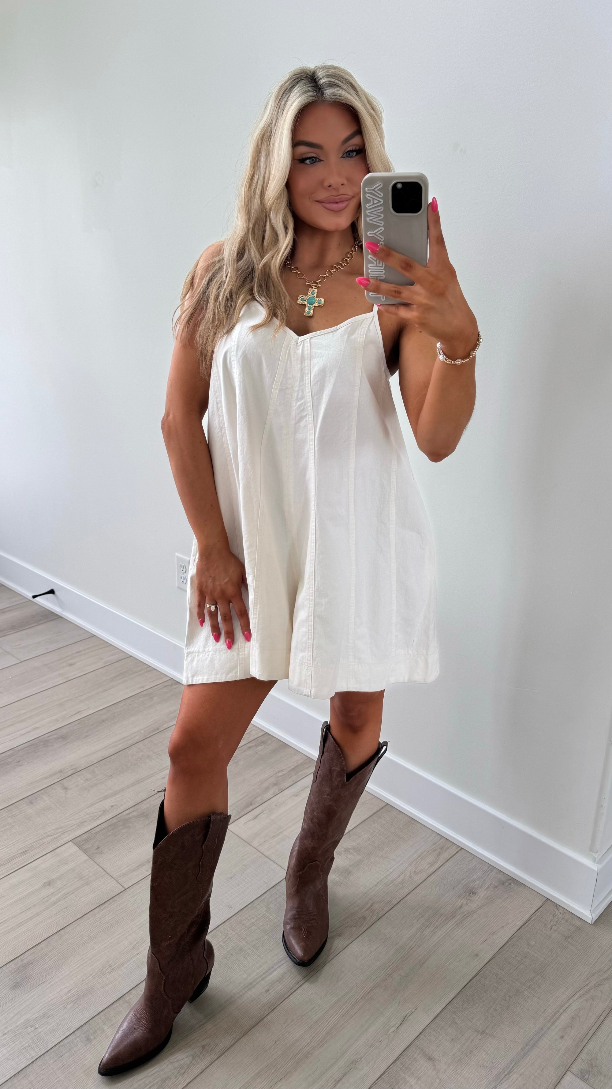 SADDLE DUST ROMPER OATMEAL