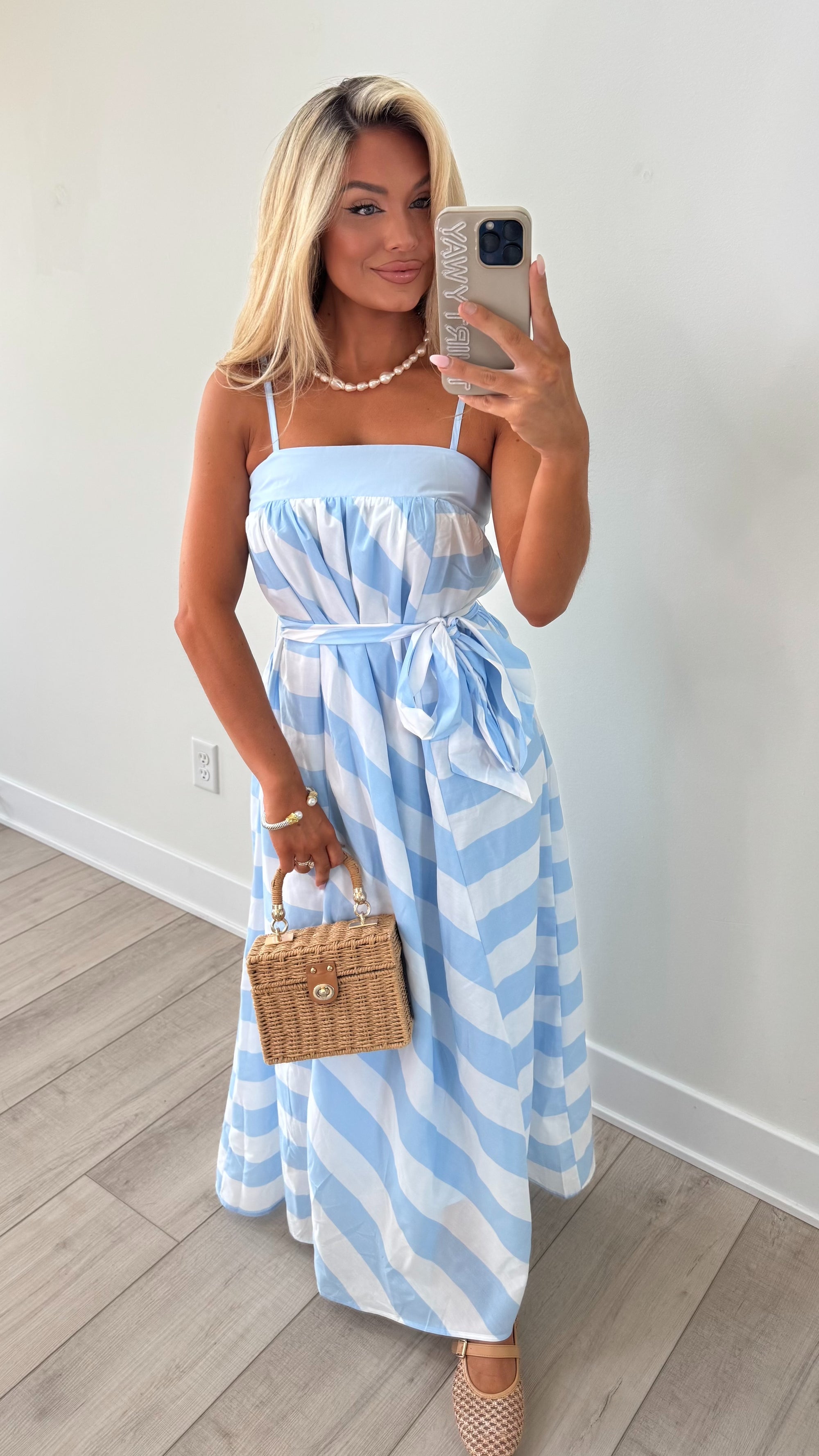 CAPE COD STRIPED MAXI DRESS