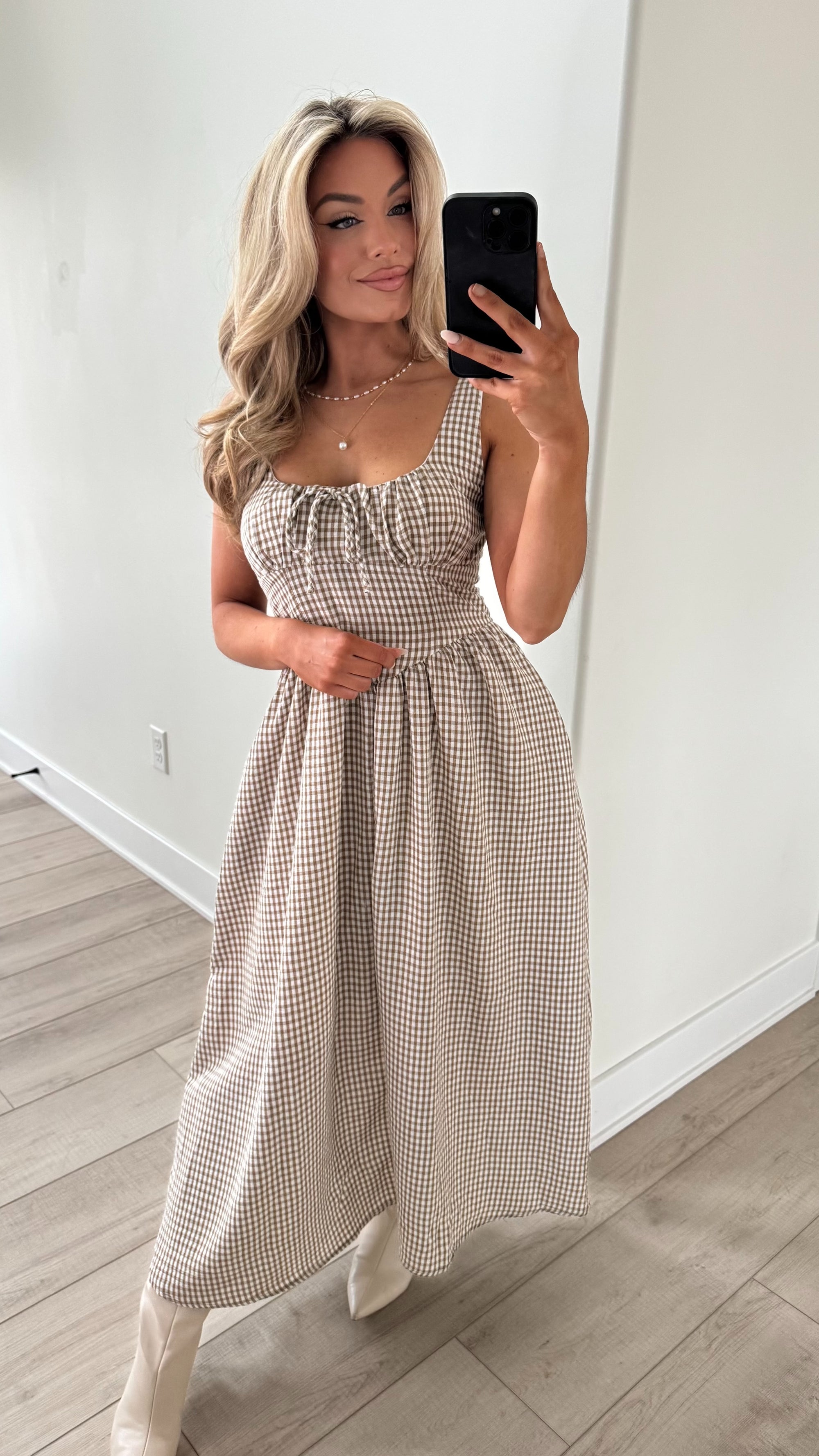 HIGHLAND GINGHAM MAXI DRESS