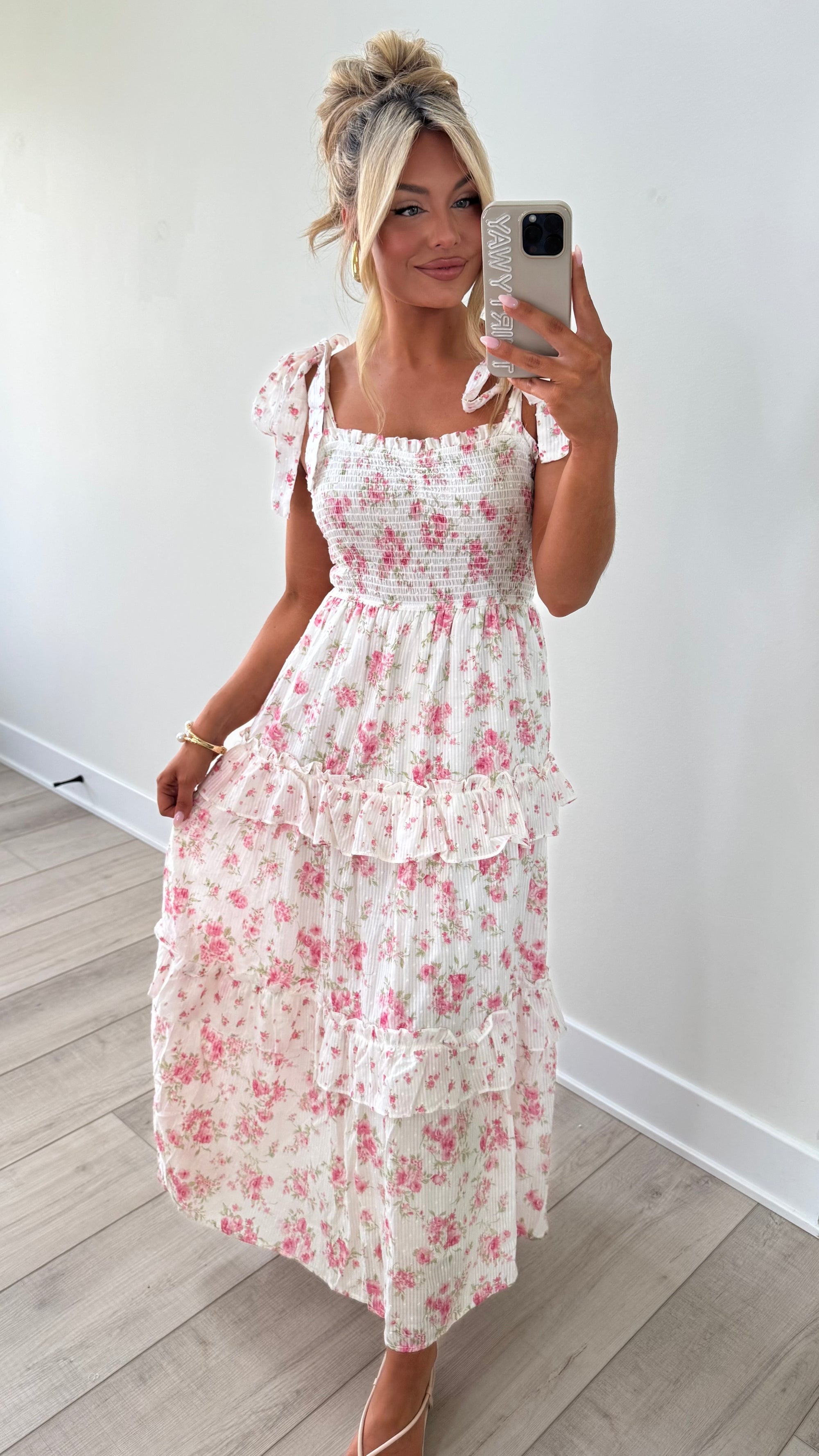 ROSIE FLORAL MAXI DRESS PINK