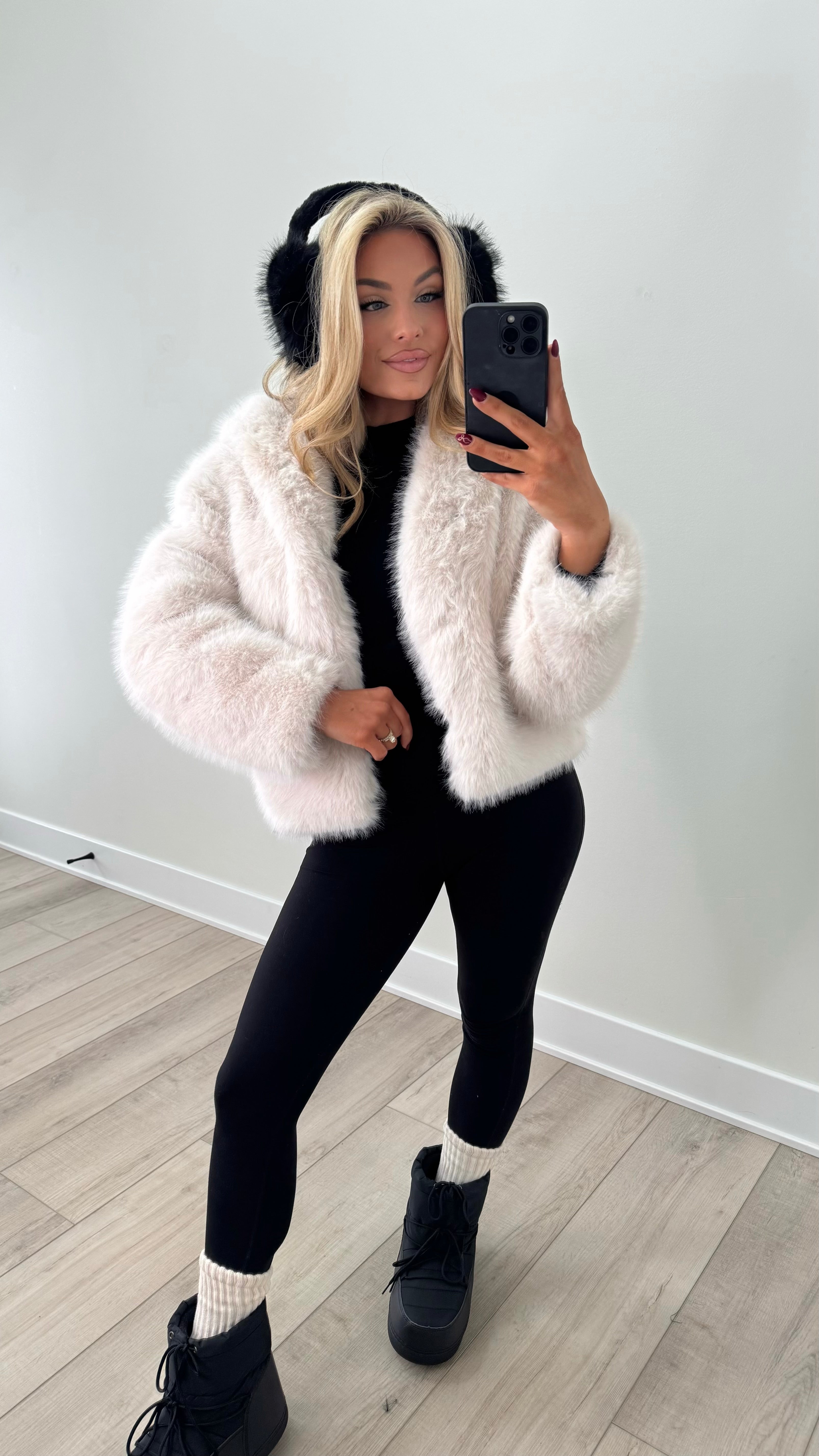 ST. MORTIZ FAUX FUR COAT IVORY – THIRTYWAY