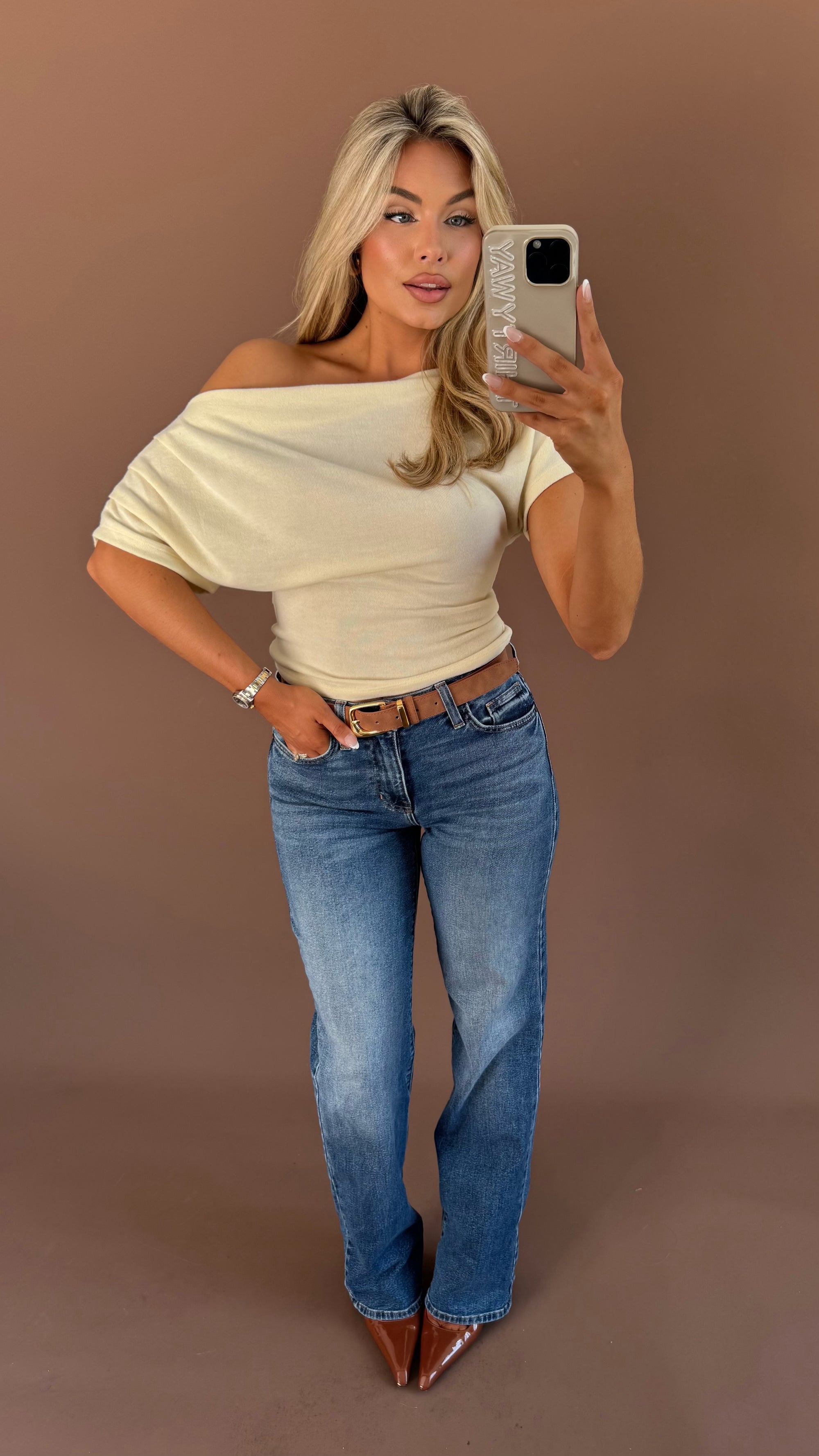 UPTOWN OFF THE SHOULDER SWEATER