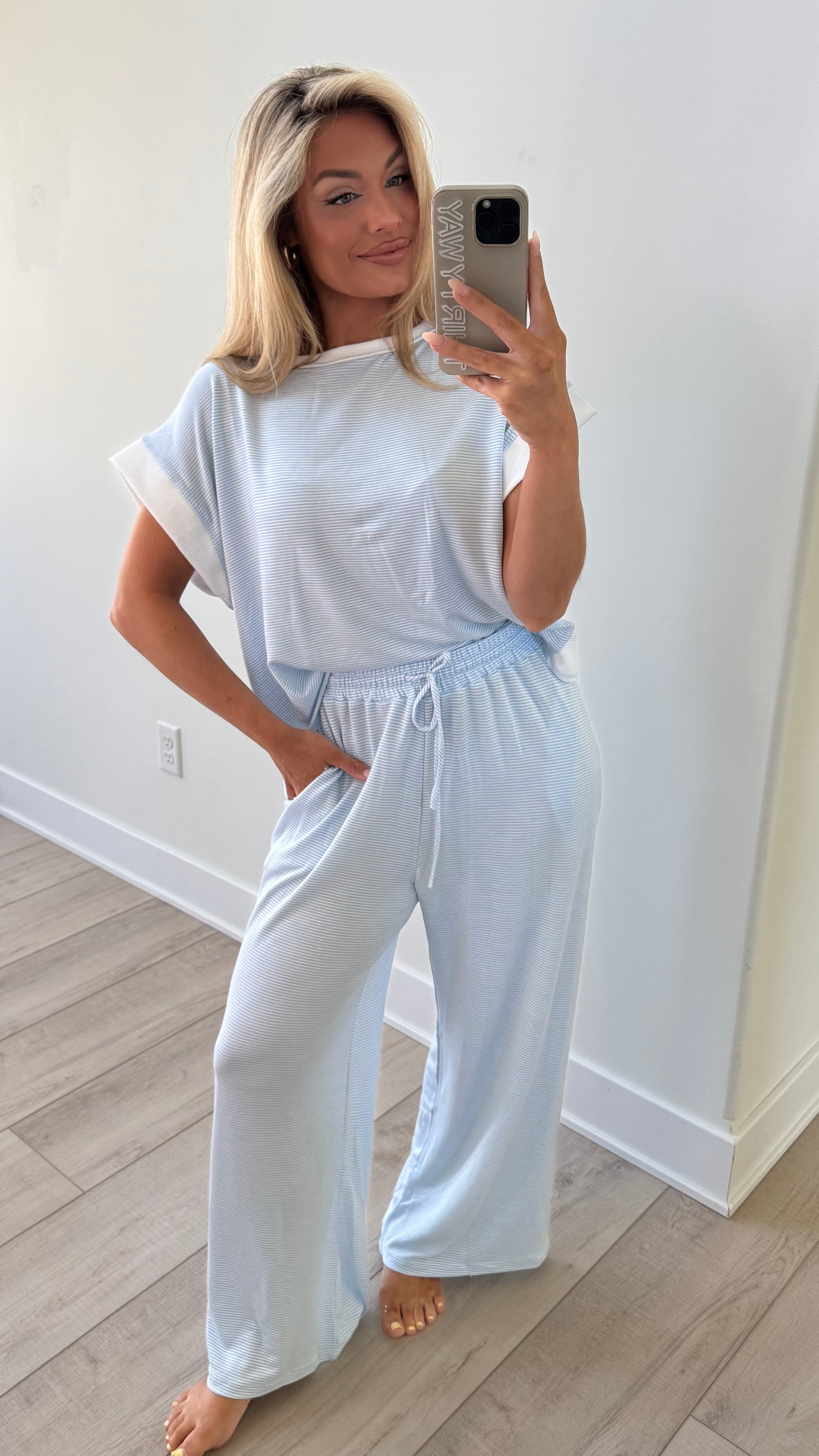 COASTAL BLISS STRIPED LOUNGE PANT