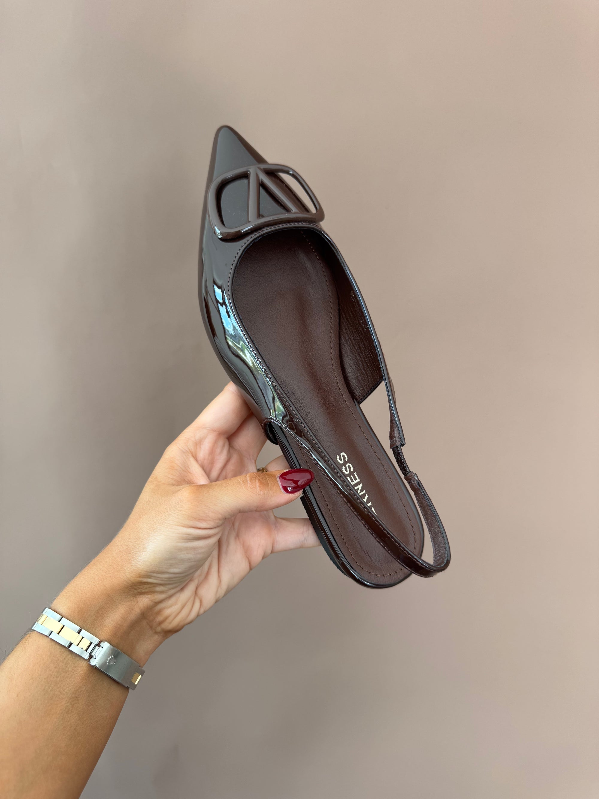 VAL SLING BACK BALLET FLAT BROWN