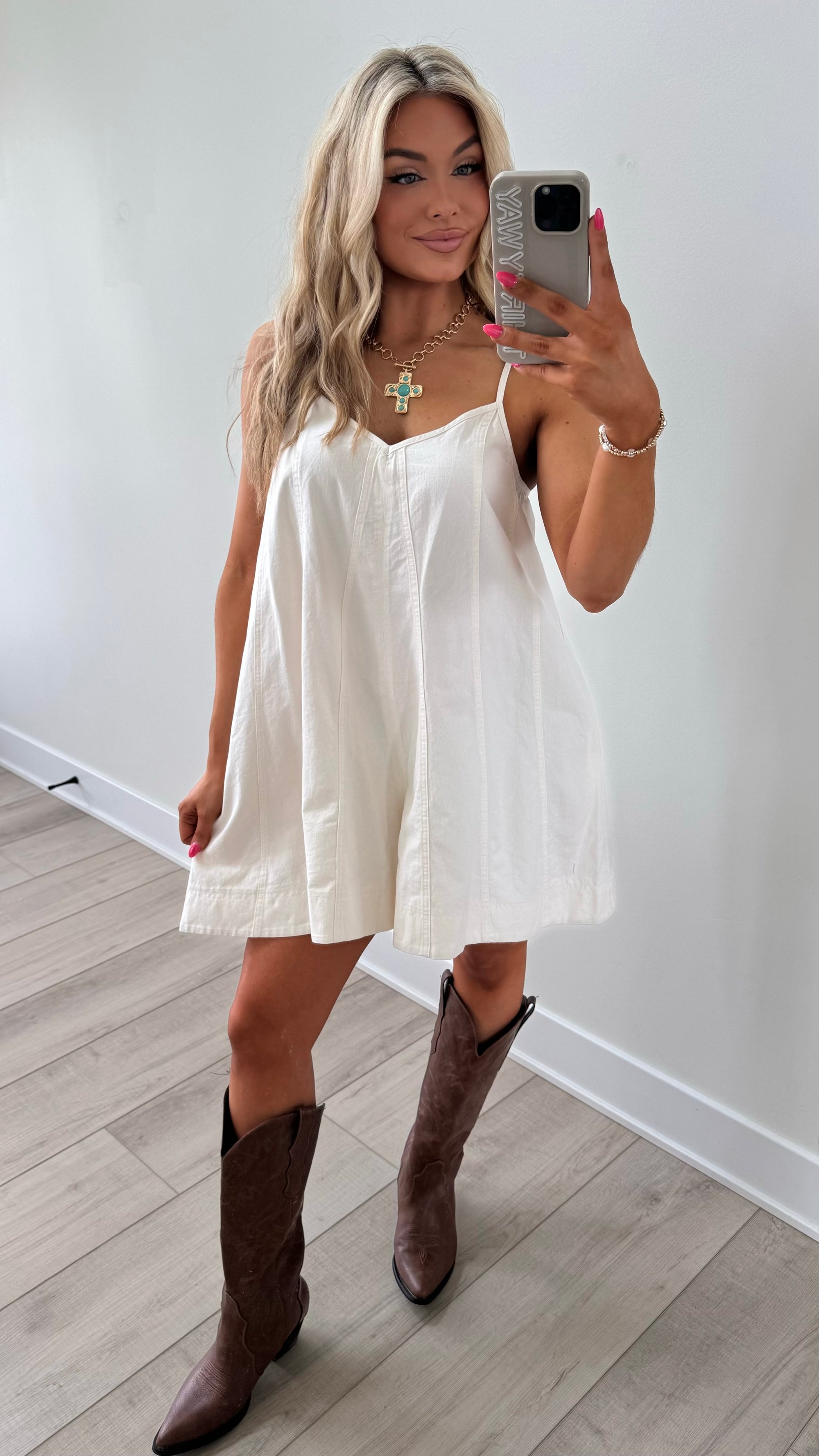 SADDLE DUST ROMPER OATMEAL
