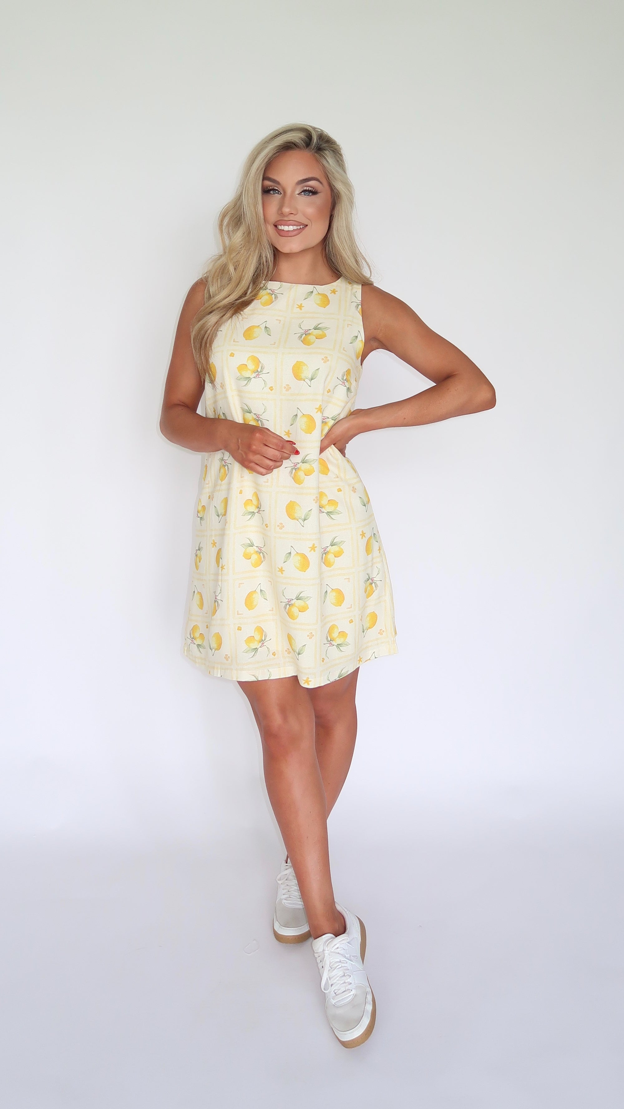 EURO LEMON SHIFT MINI DRESS