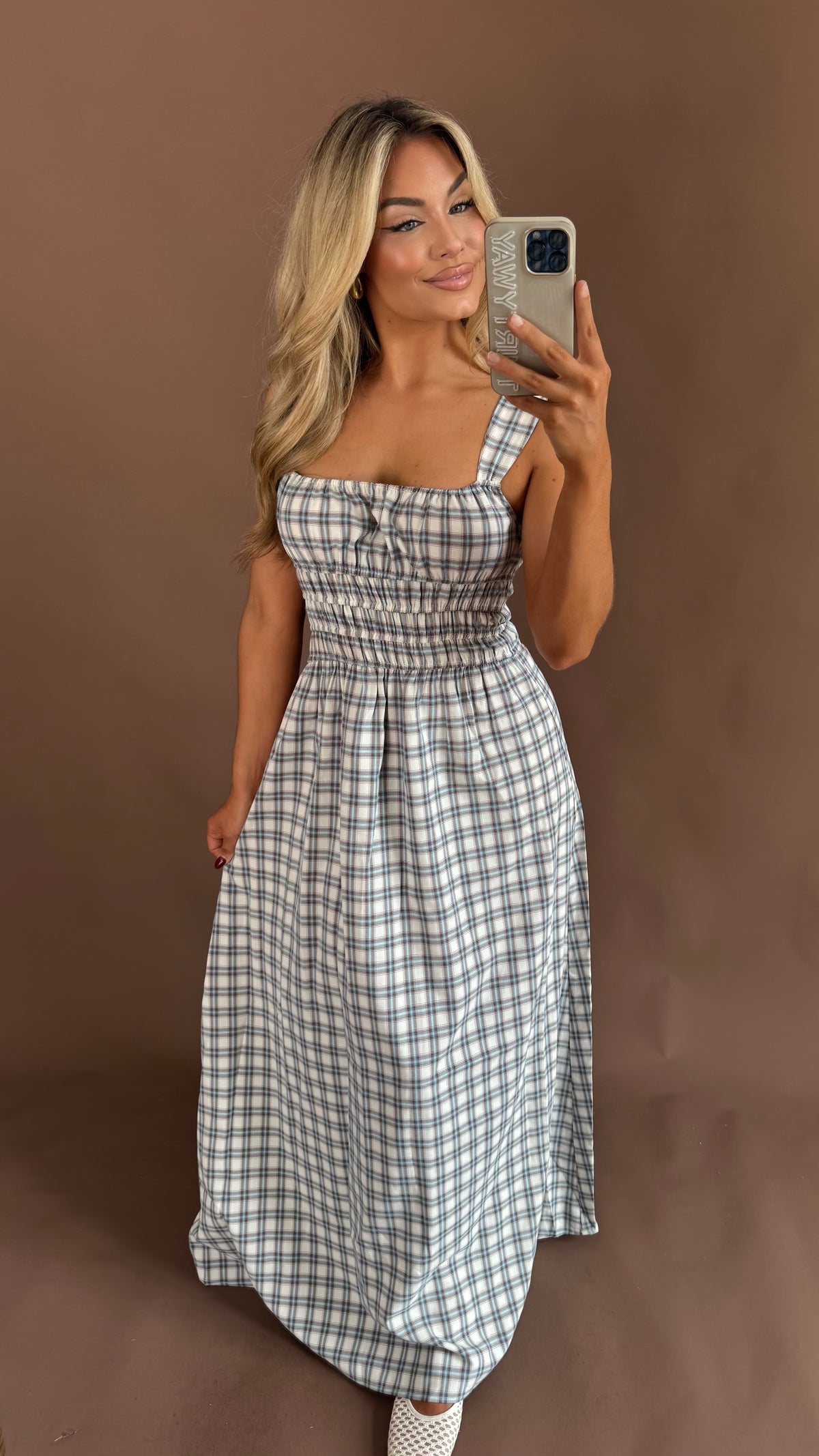 CANTERBURY PLAID MAXI DRESS