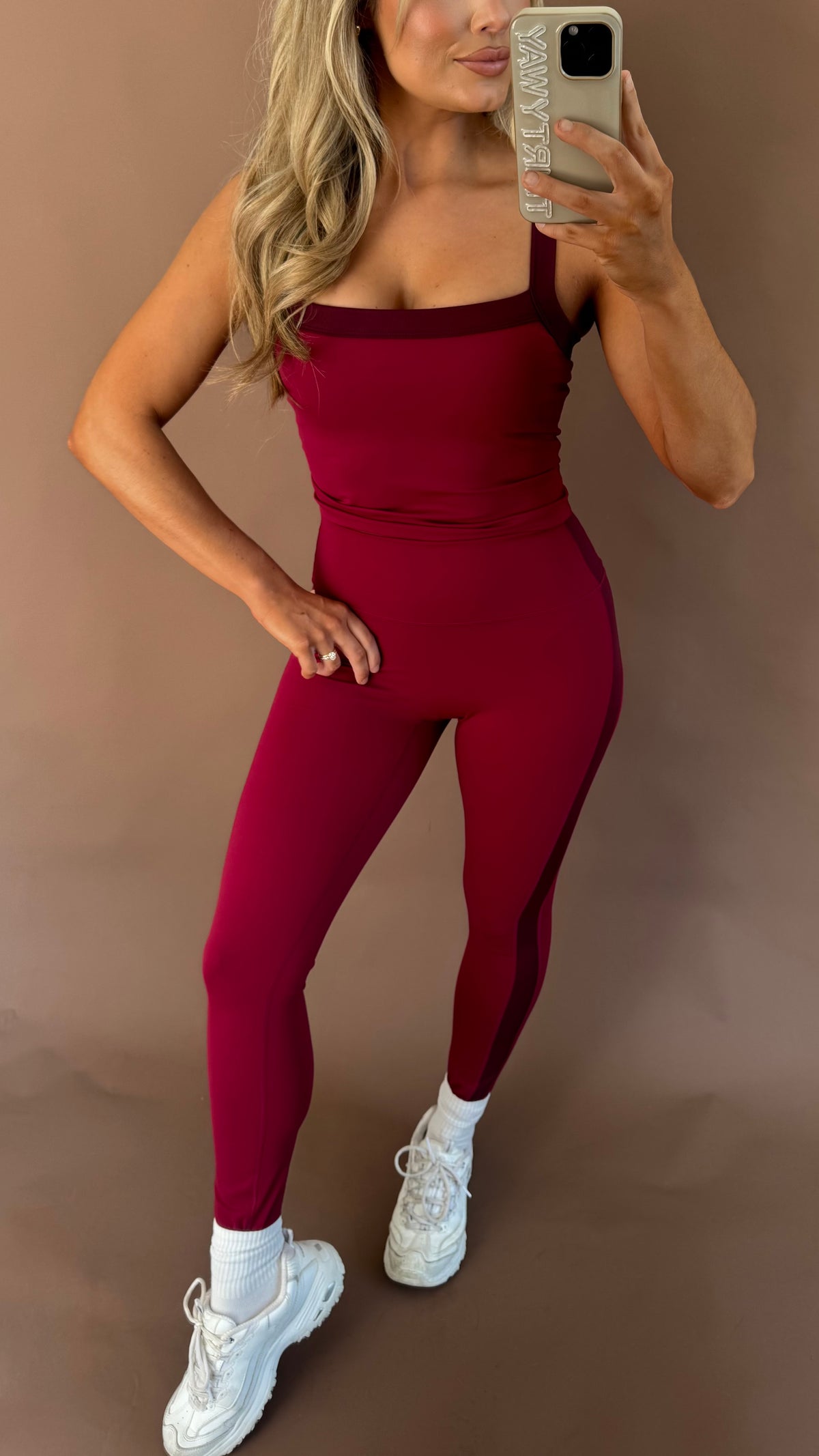 CABERNET COLOR-BLOCK LEGGINGS