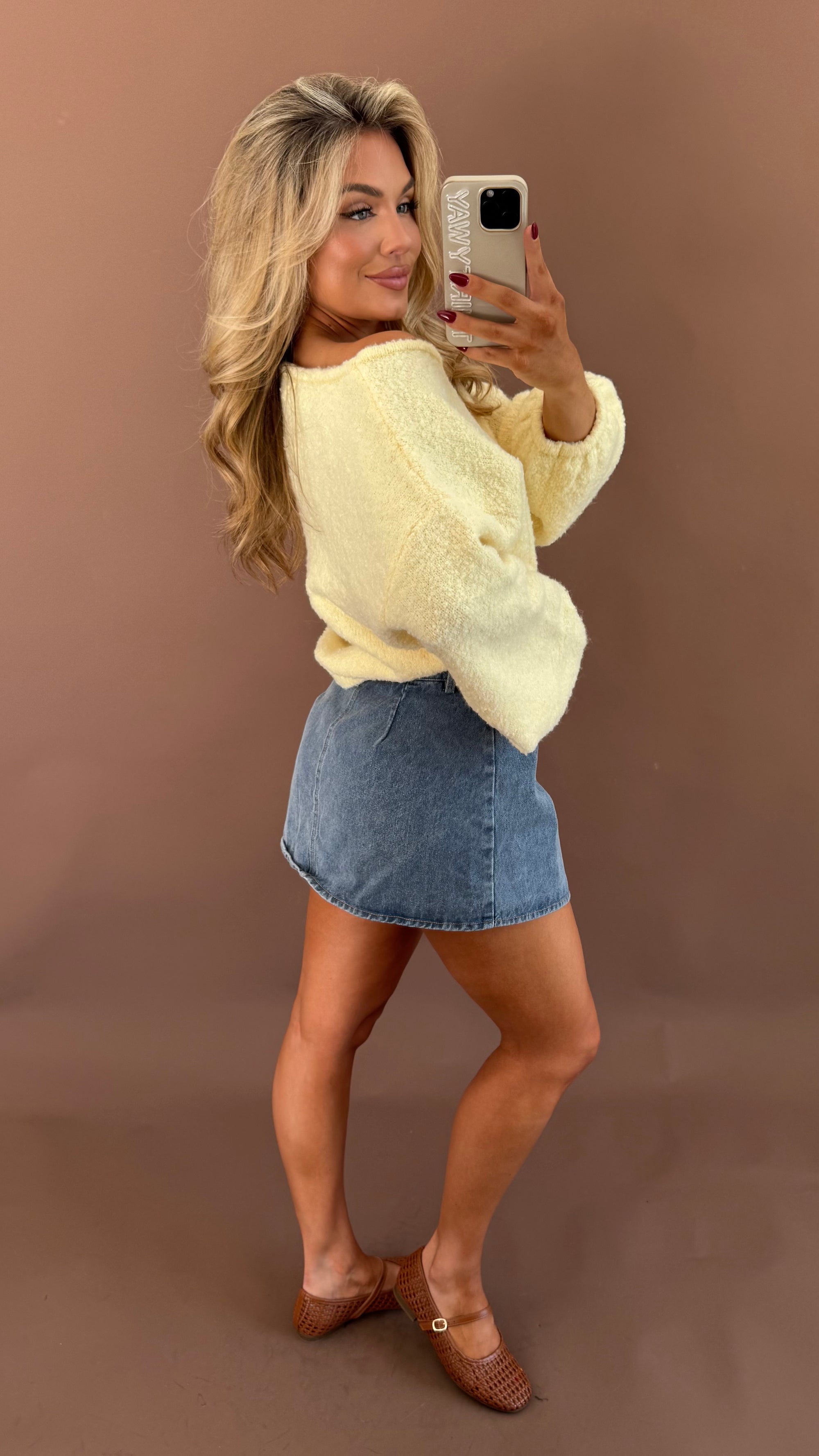 DENIM SKORT