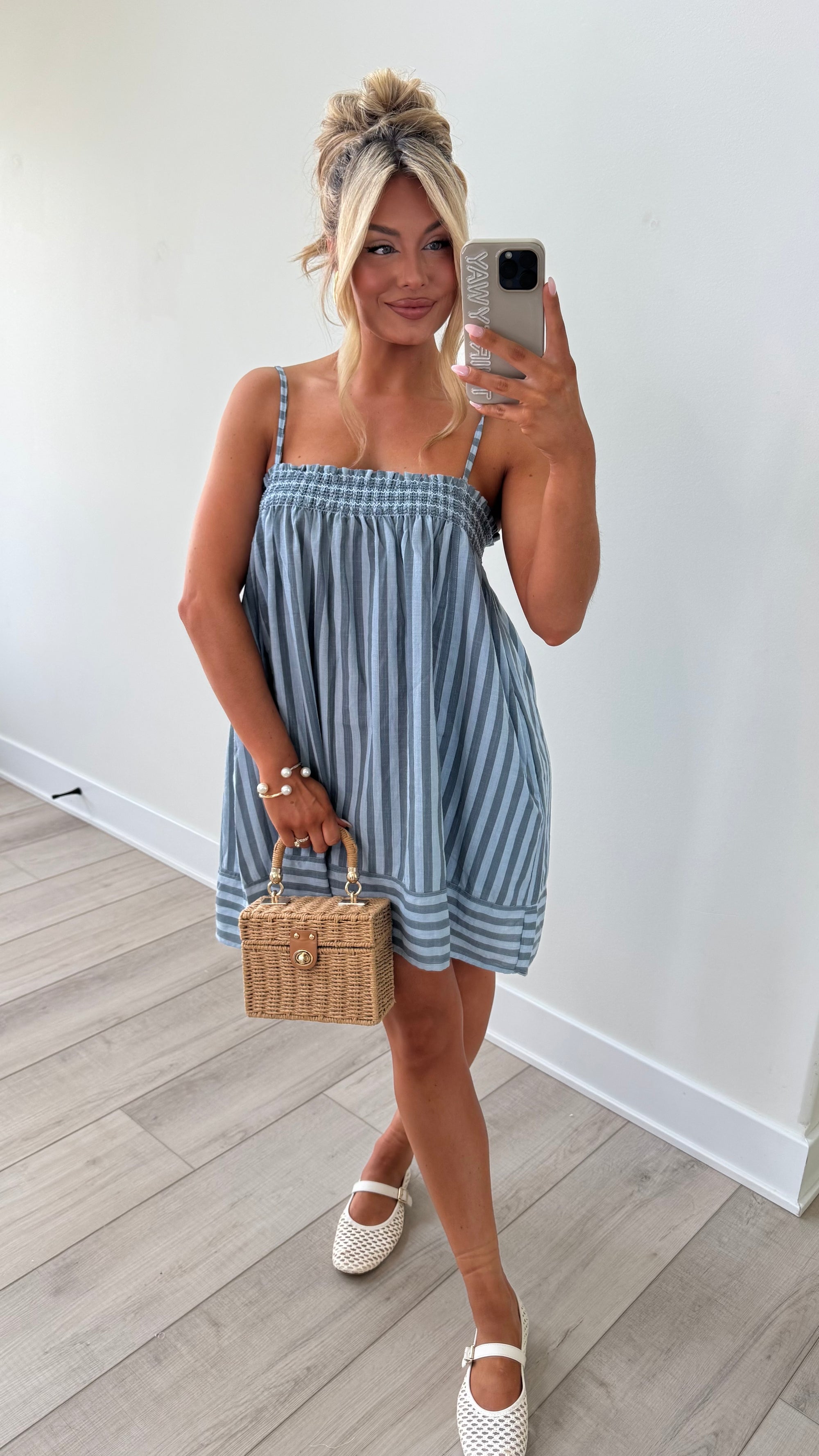 HAMPTONS STRIPED SHIFT DRESS