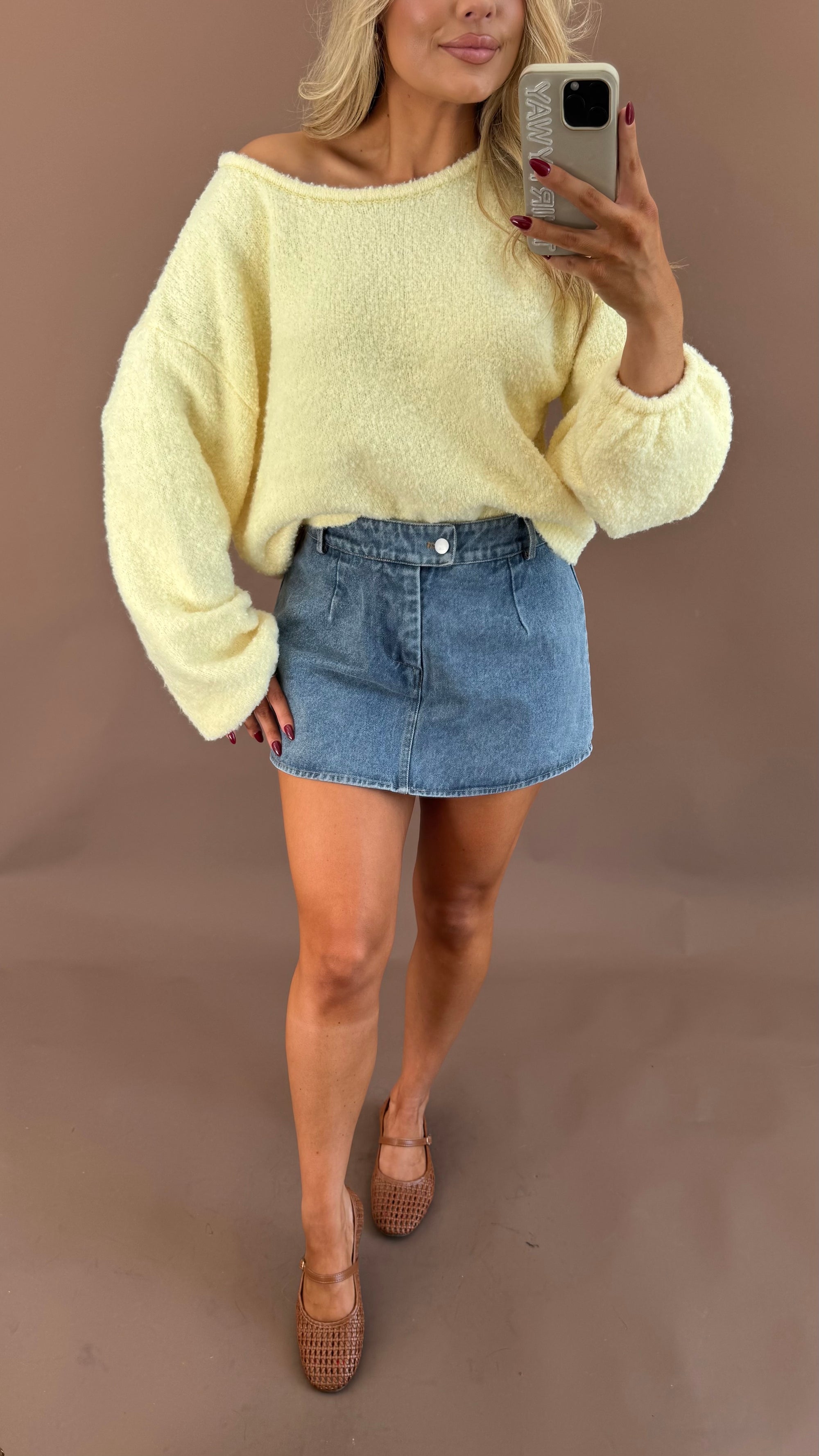 DENIM SKORT