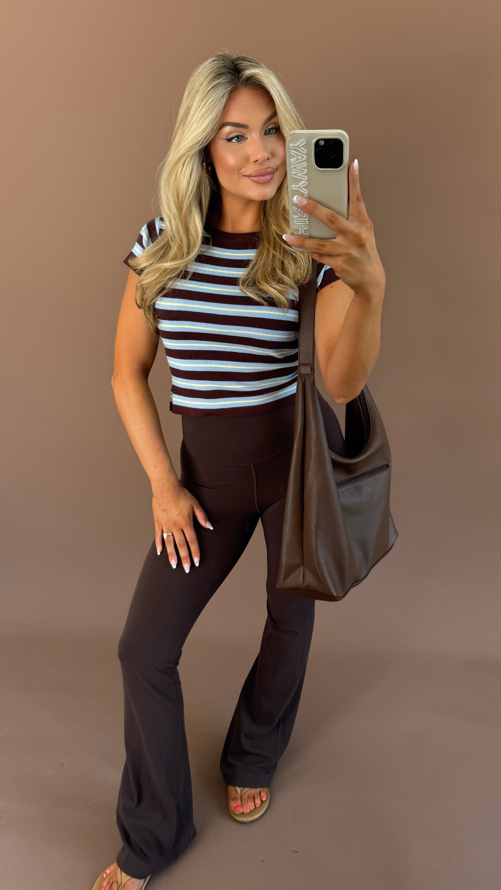 CAPPUCCINO STRIPED BABY TEE