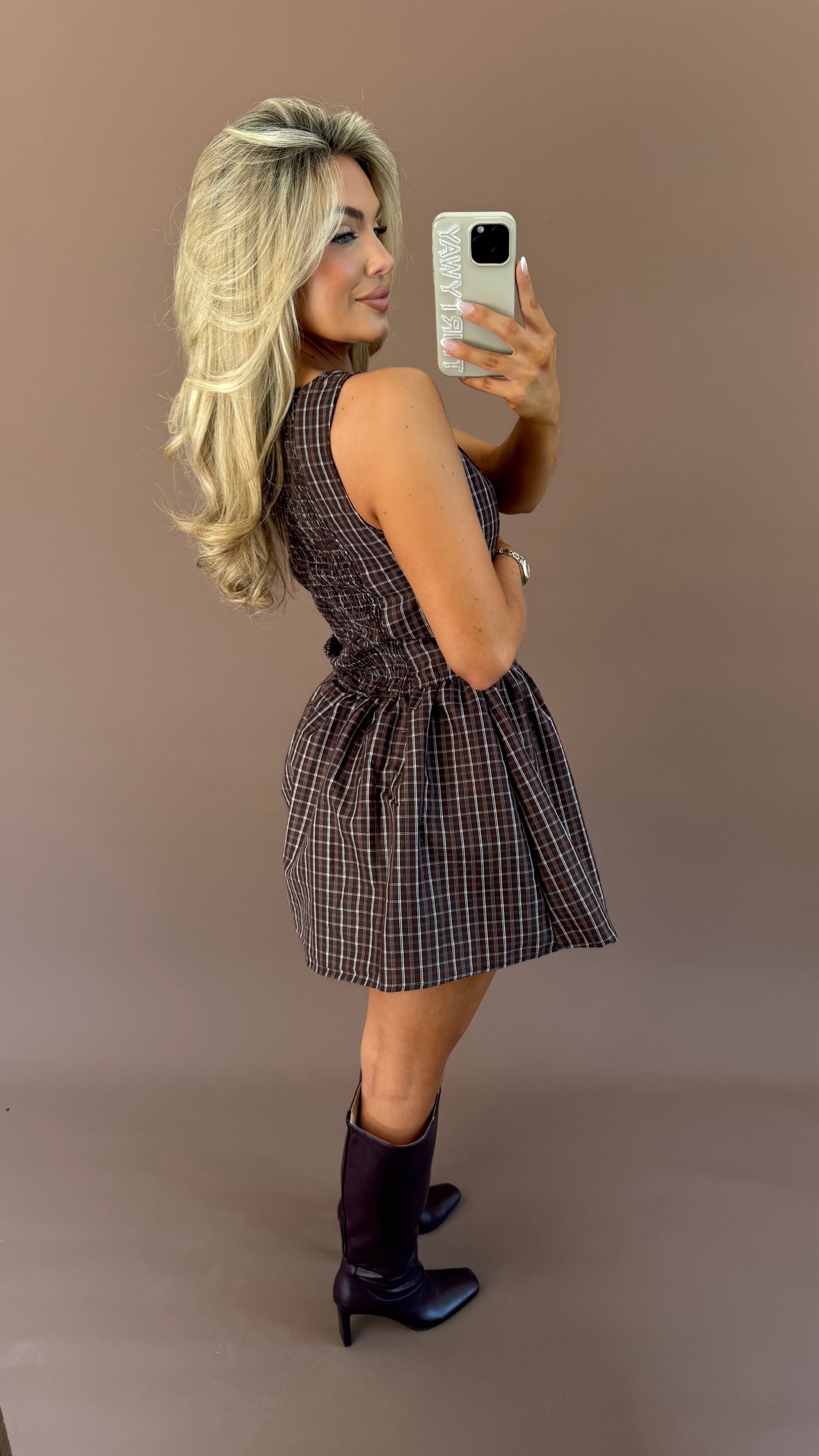 LEXINGTON PLAID MINI DRESS