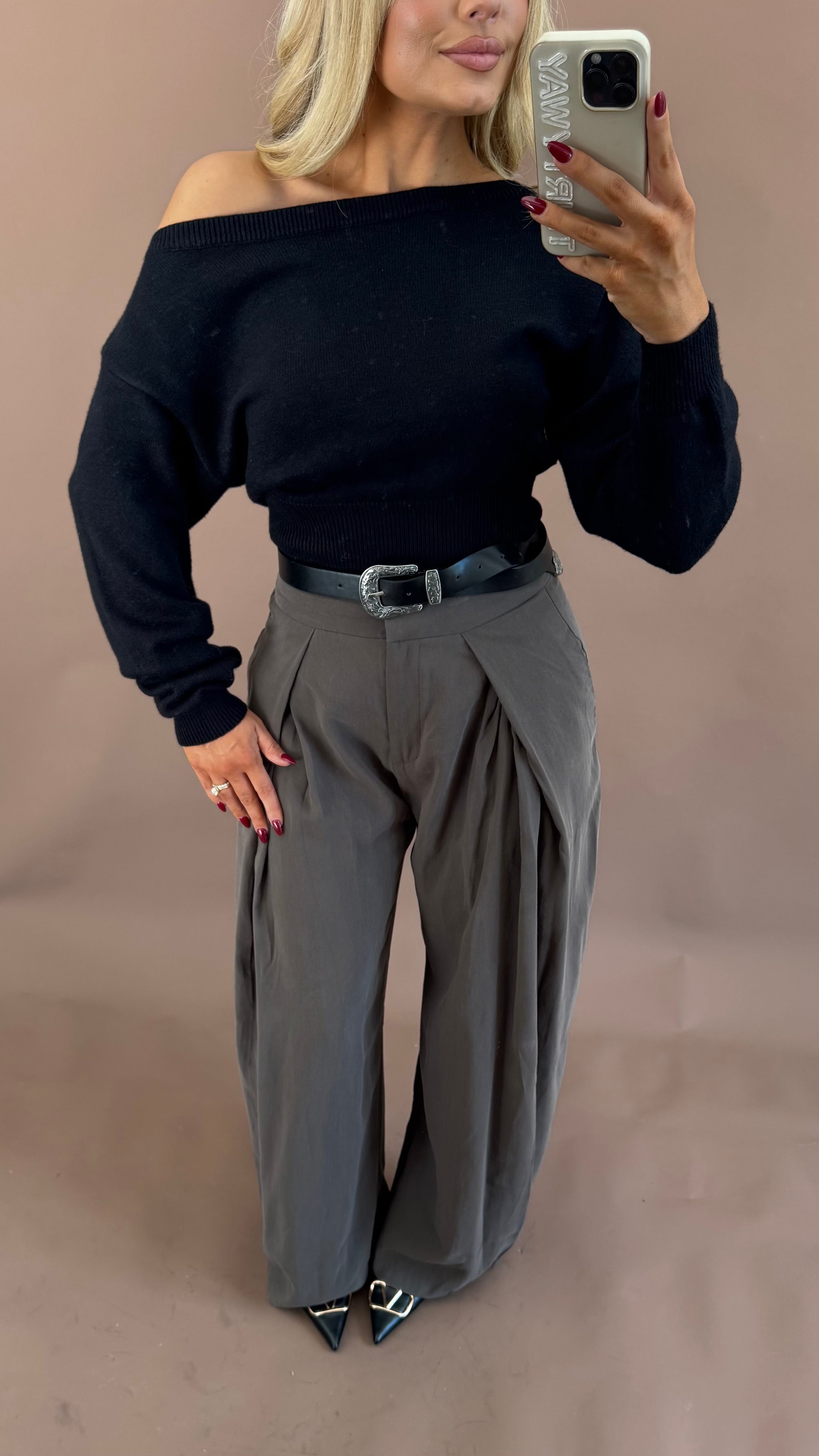 BARREL TROUSER PANT BROWN