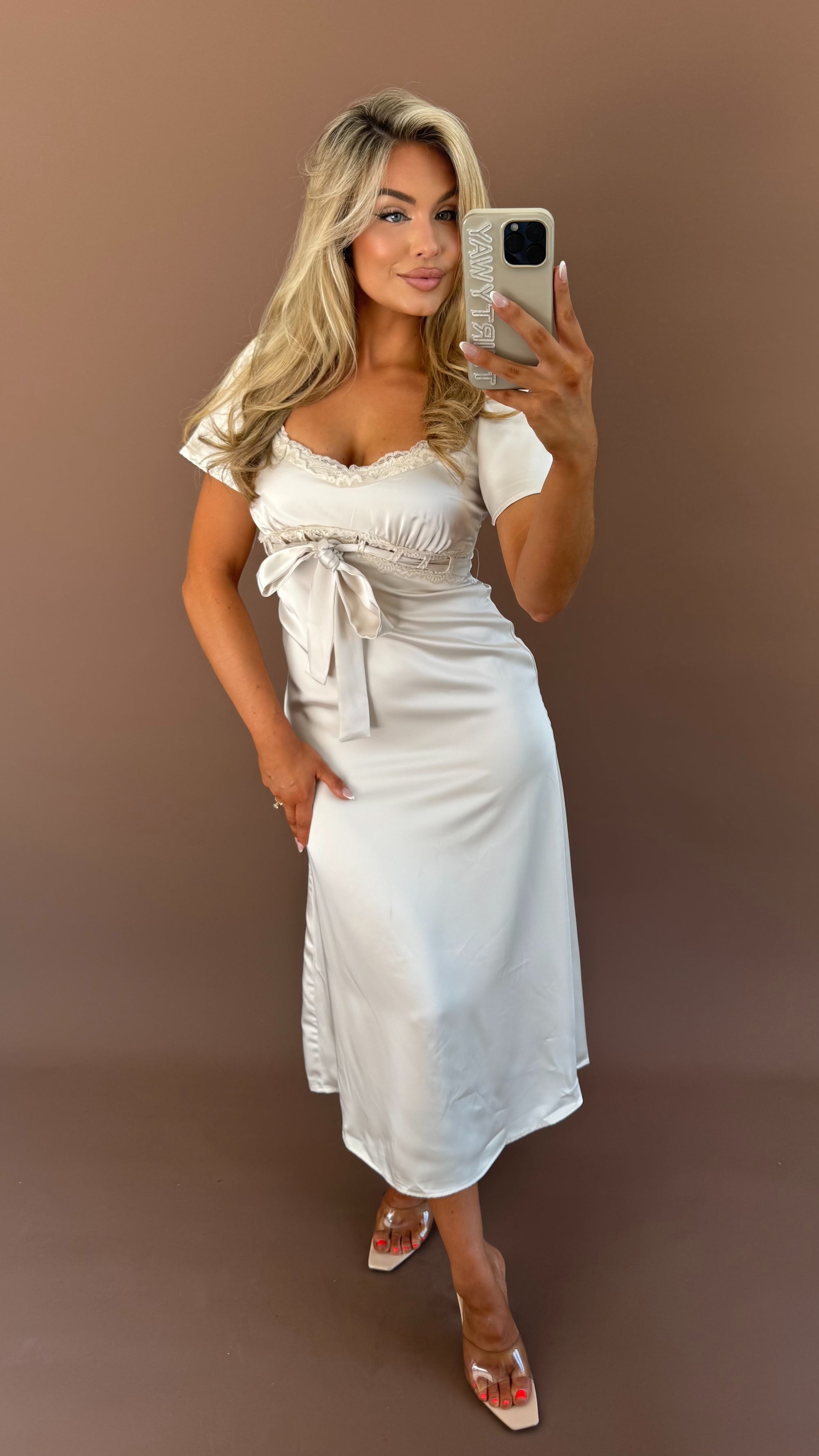 POLO MAXI DRESS LIGHT BEIGE