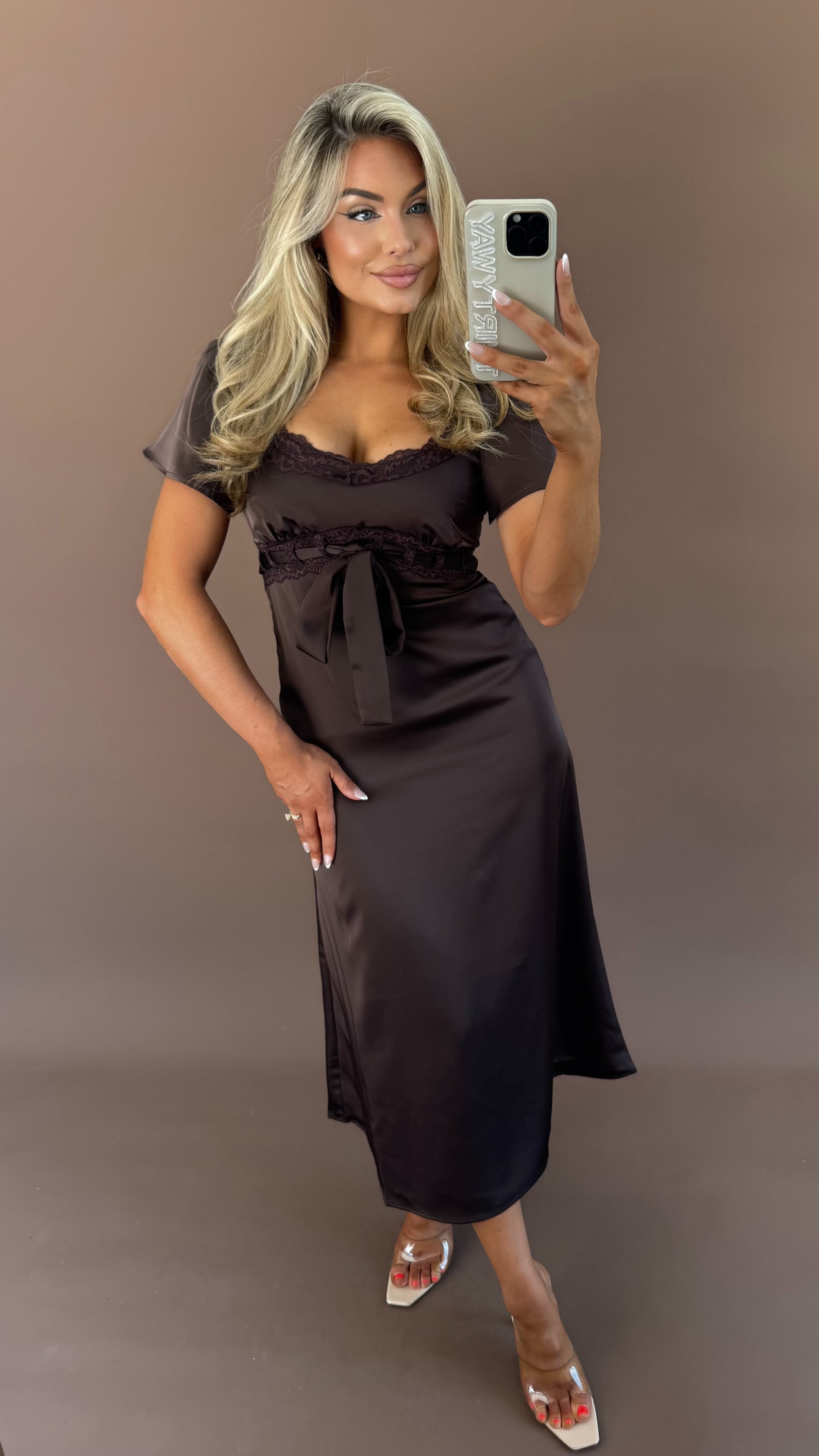 POLO MAXI DRESS BROWN