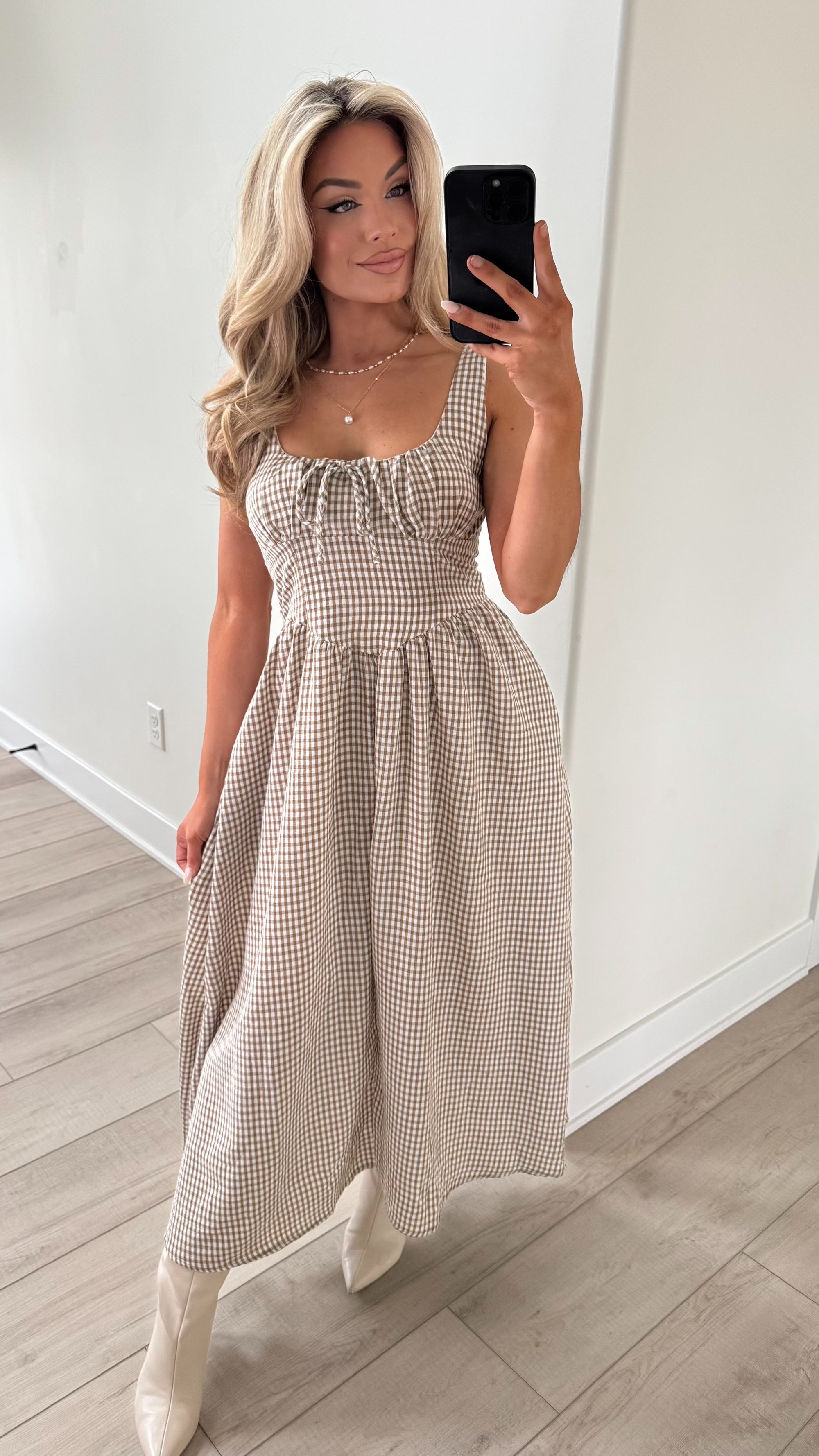 HIGHLAND GINGHAM MAXI DRESS