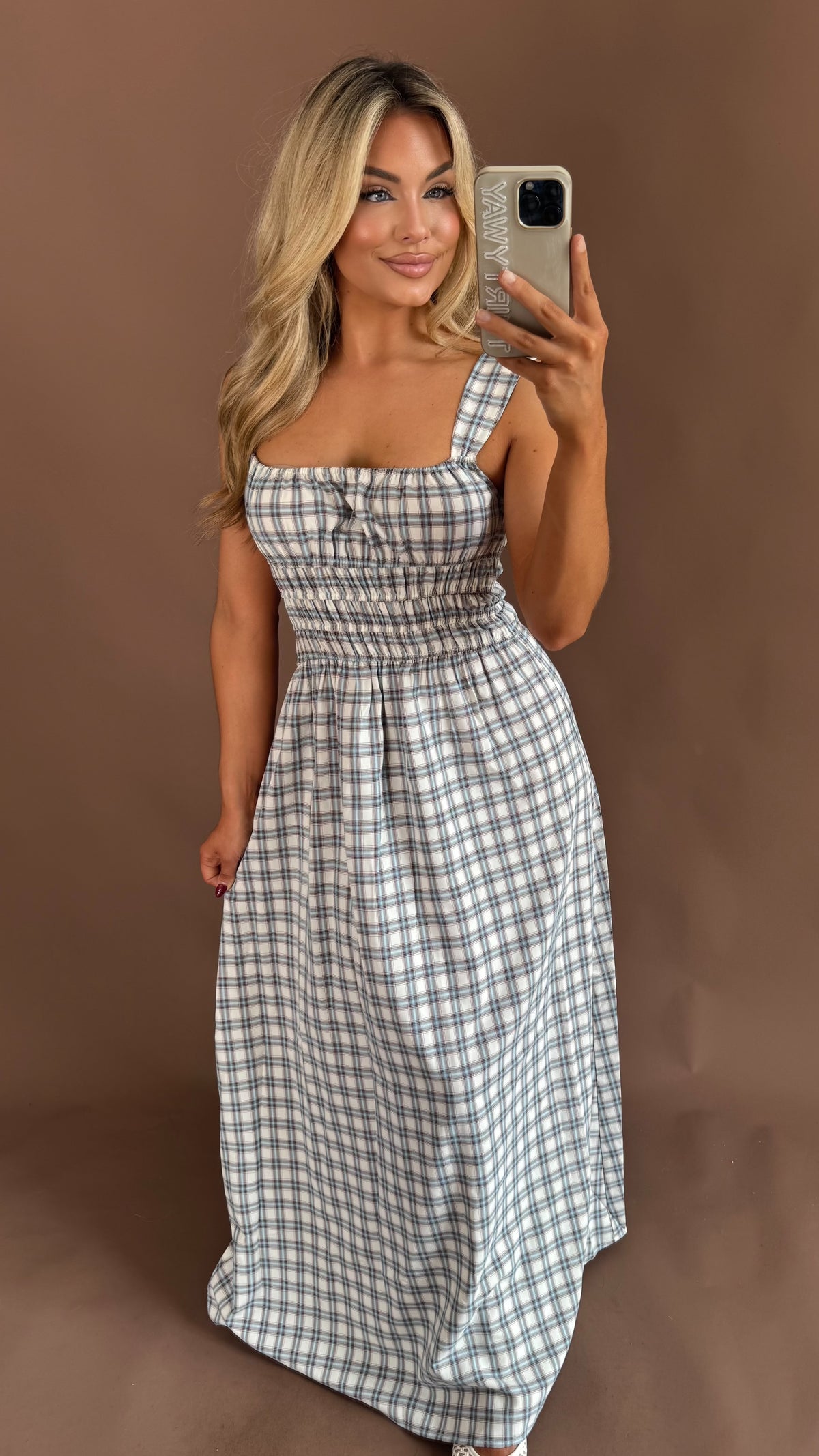 CANTERBURY PLAID MAXI DRESS